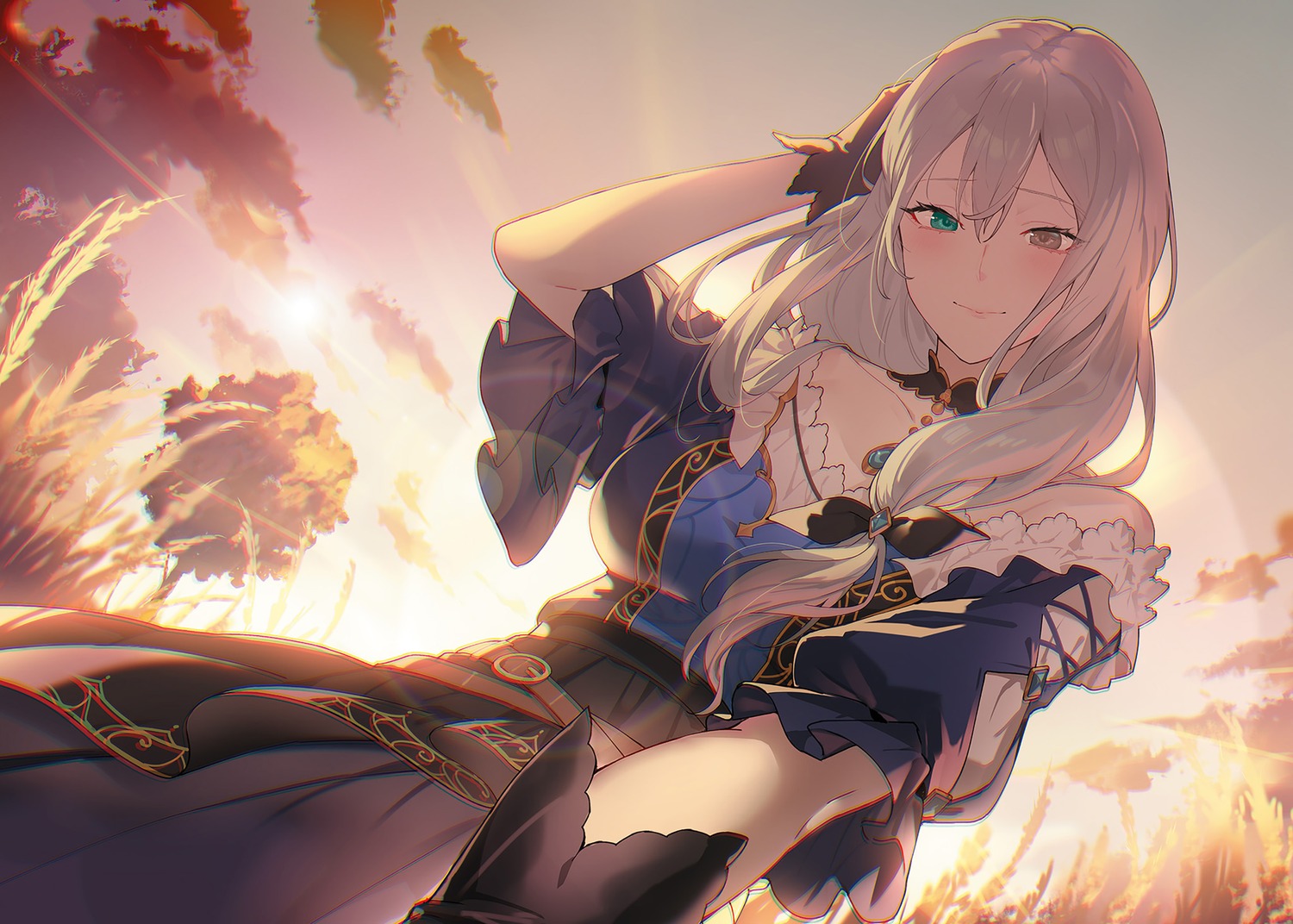 astraea_record, dungeon_ni_deai_wo_motomeru_no_wa_machigatteiru_darou_ka, heterochromia, kakage, no_bra