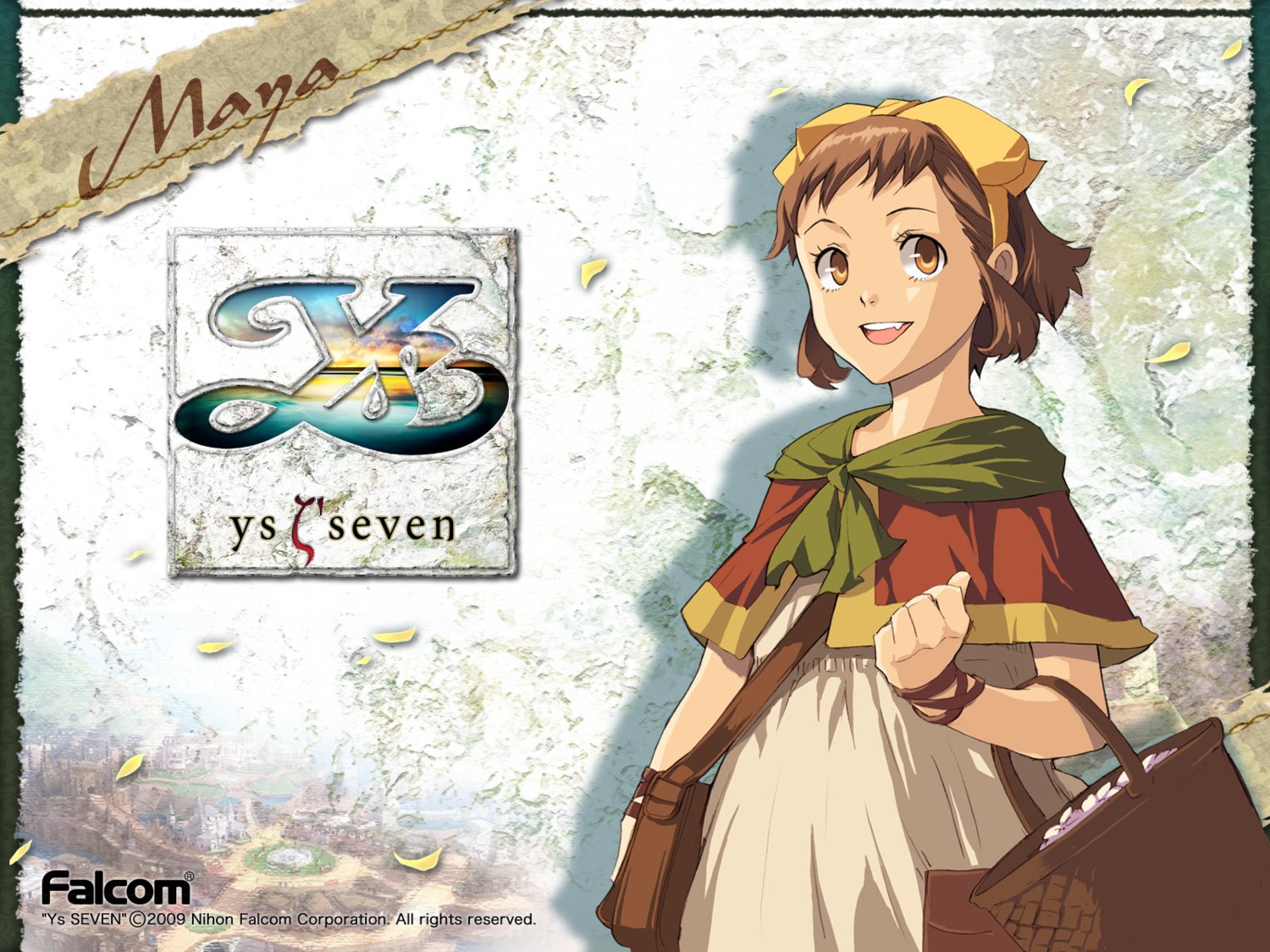 falcom, maya_(ys), wallpaper, ys, ys_seven