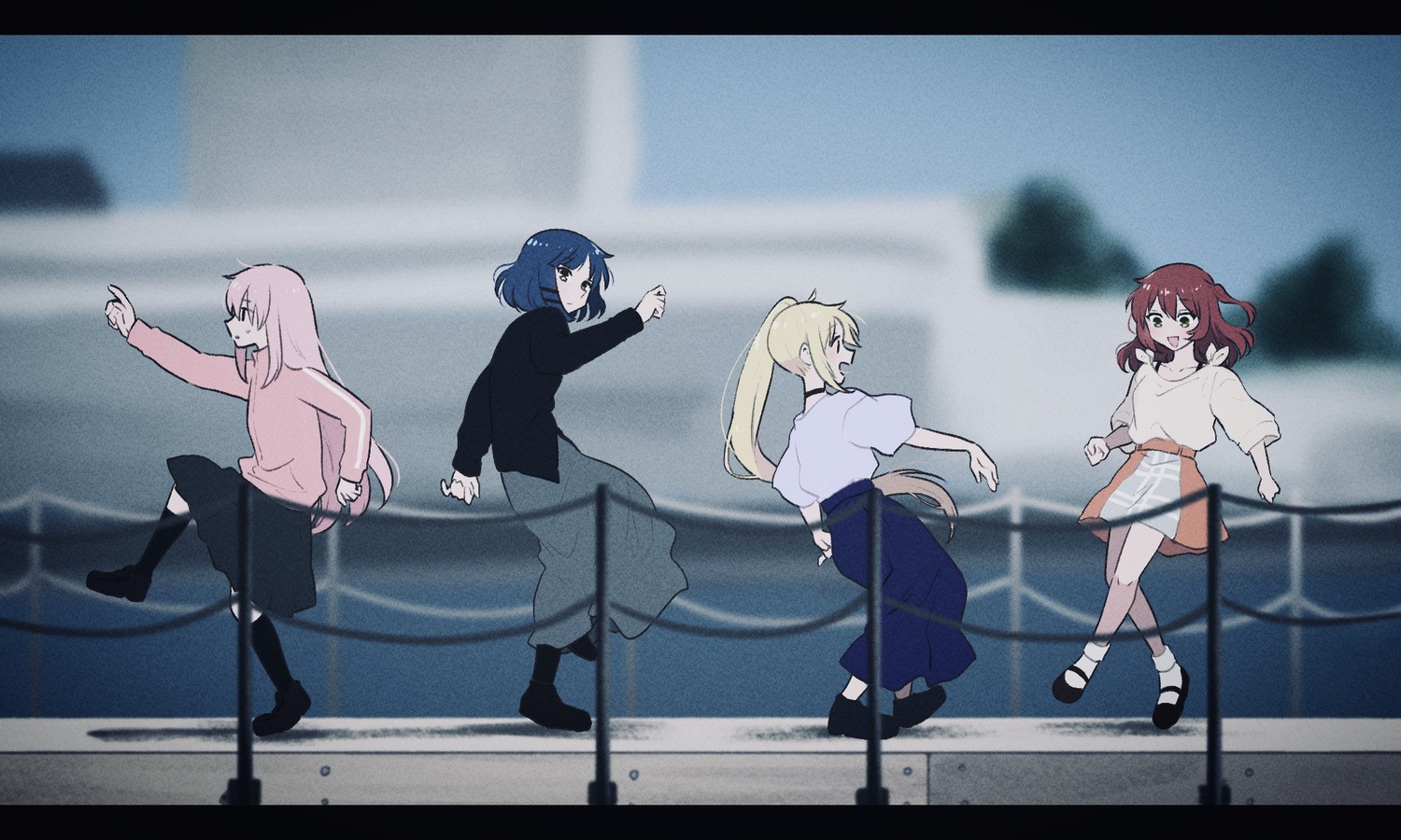 bocchi_the_rock!, gotou_hitori, gym_uniform, ijichi_nijika, kita_ikuyo, mogggggge, seifuku, yamada_ryou