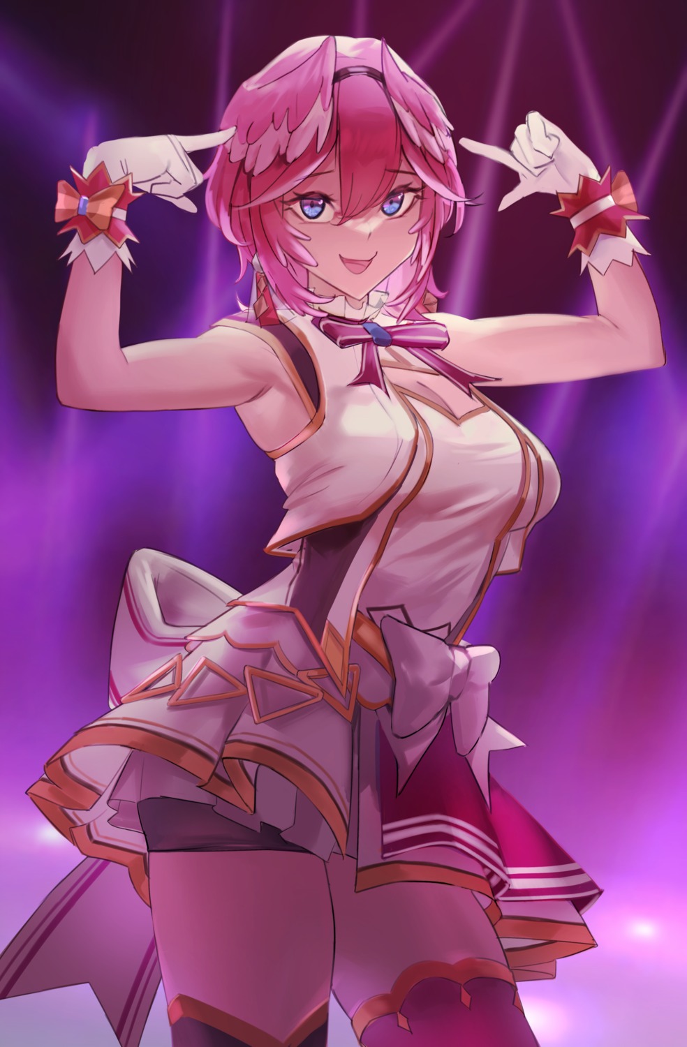 aragiken, cleavage, hololive, takane_lui, thighhighs, wings