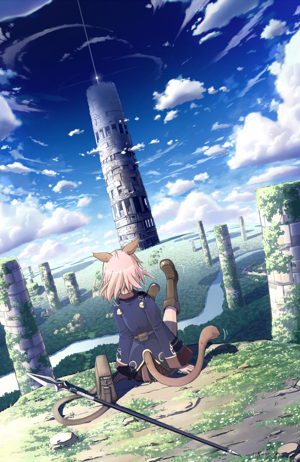 animal_ears, mochizuki_saku, nekomimi, tail