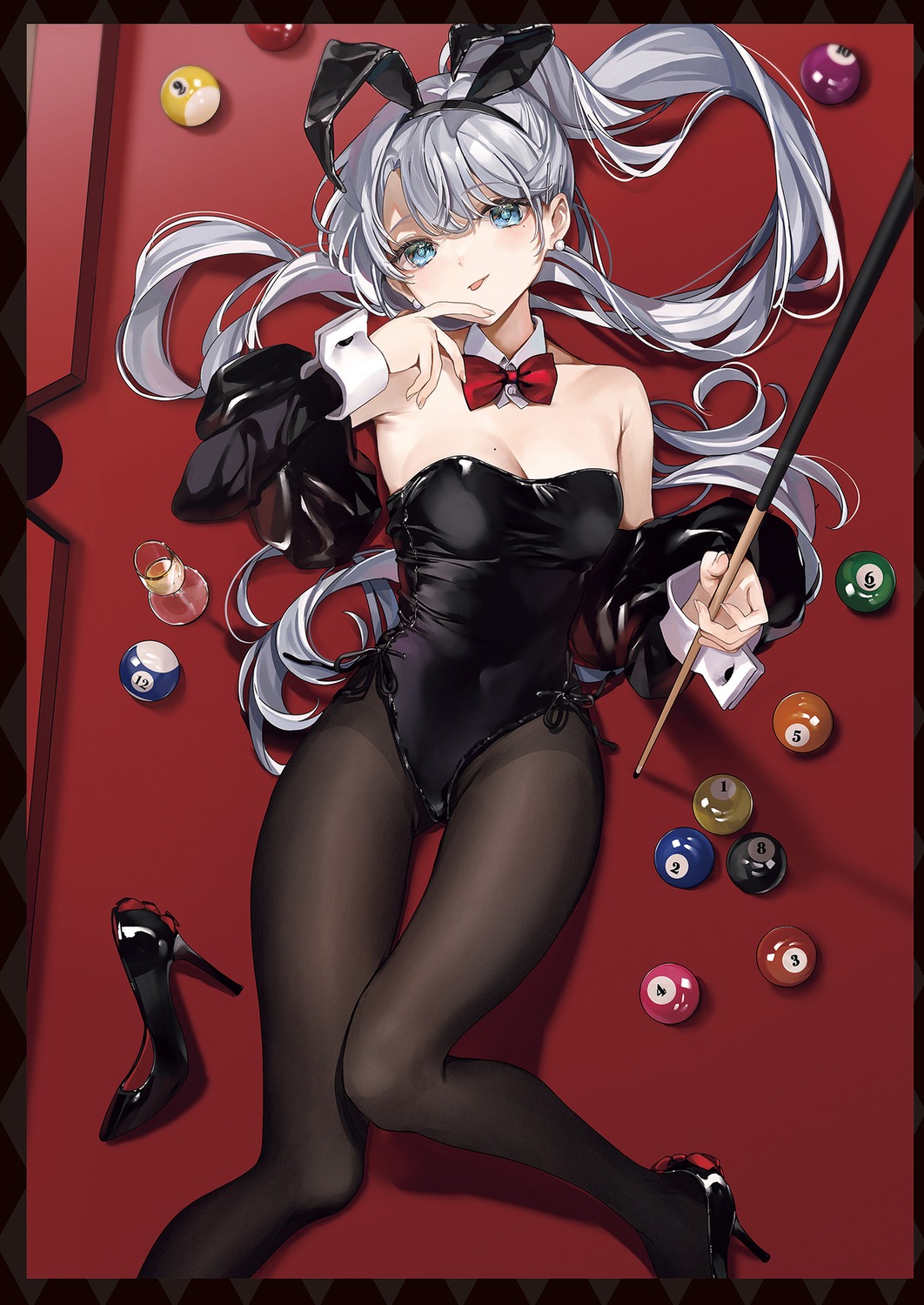 animal_ears, bunny_ears, bunny_girl, heels, mikanoisi, no_bra, pantyhose