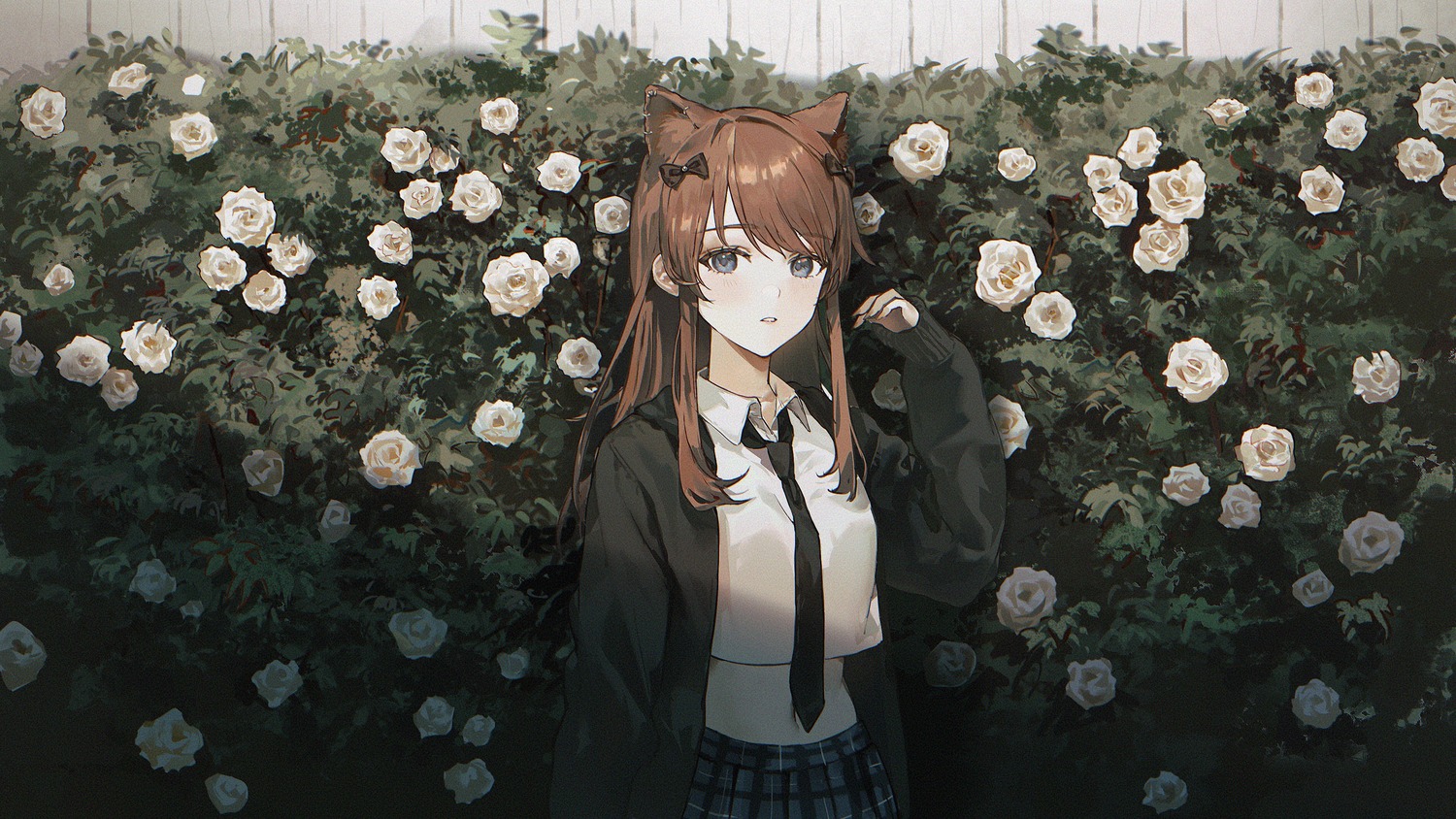 animal_ears, nekomimi, seifuku, tsukiiro, wallpaper