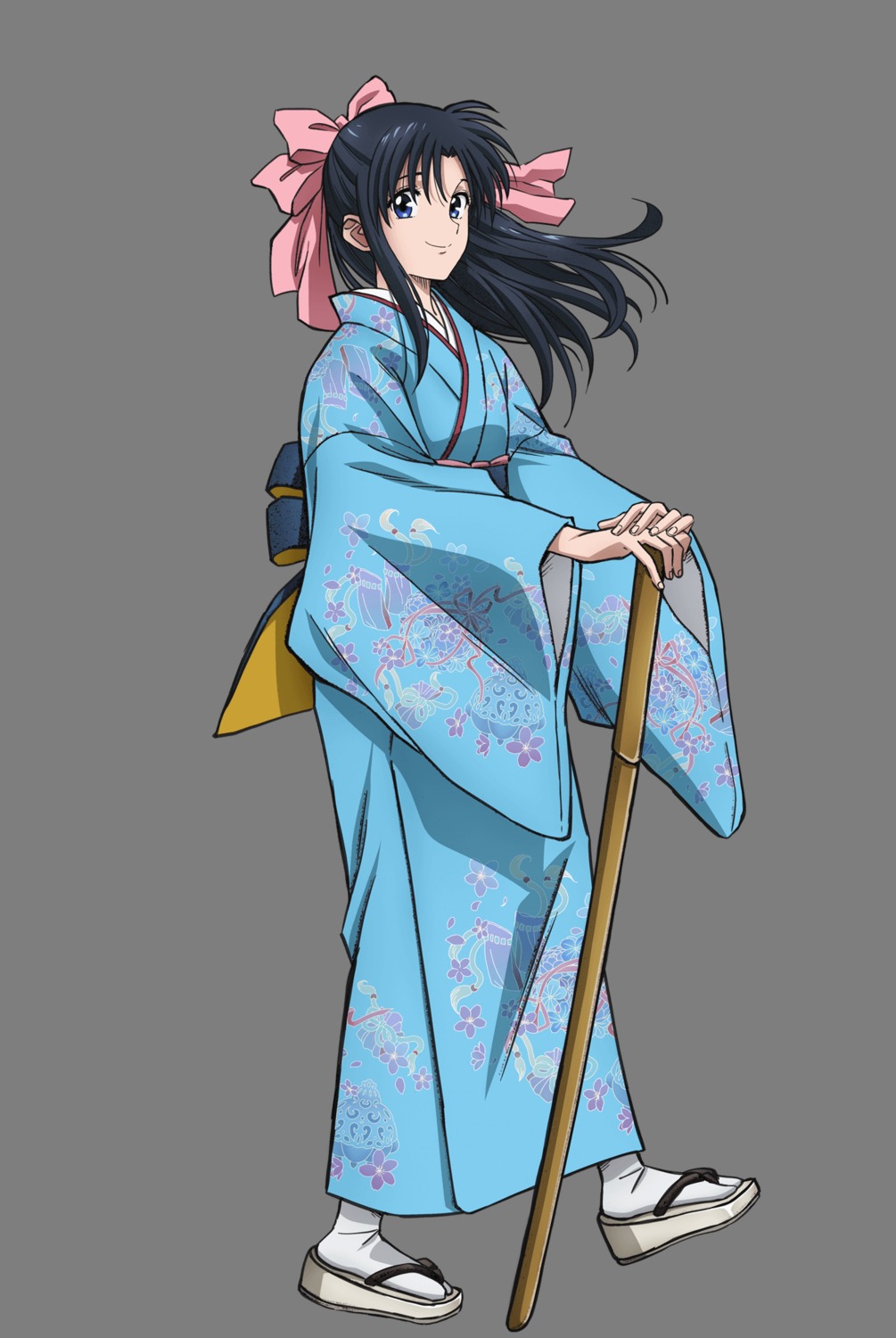 kamiya_kaoru, kimono, rurouni_kenshin, sword, transparent_png