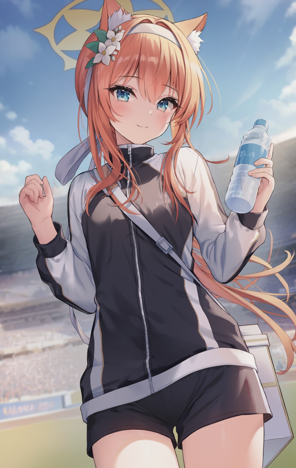 animal_ears, blue_archive, gym_uniform, halo, iochi_mari, kuro_futoshi, nekomimi
