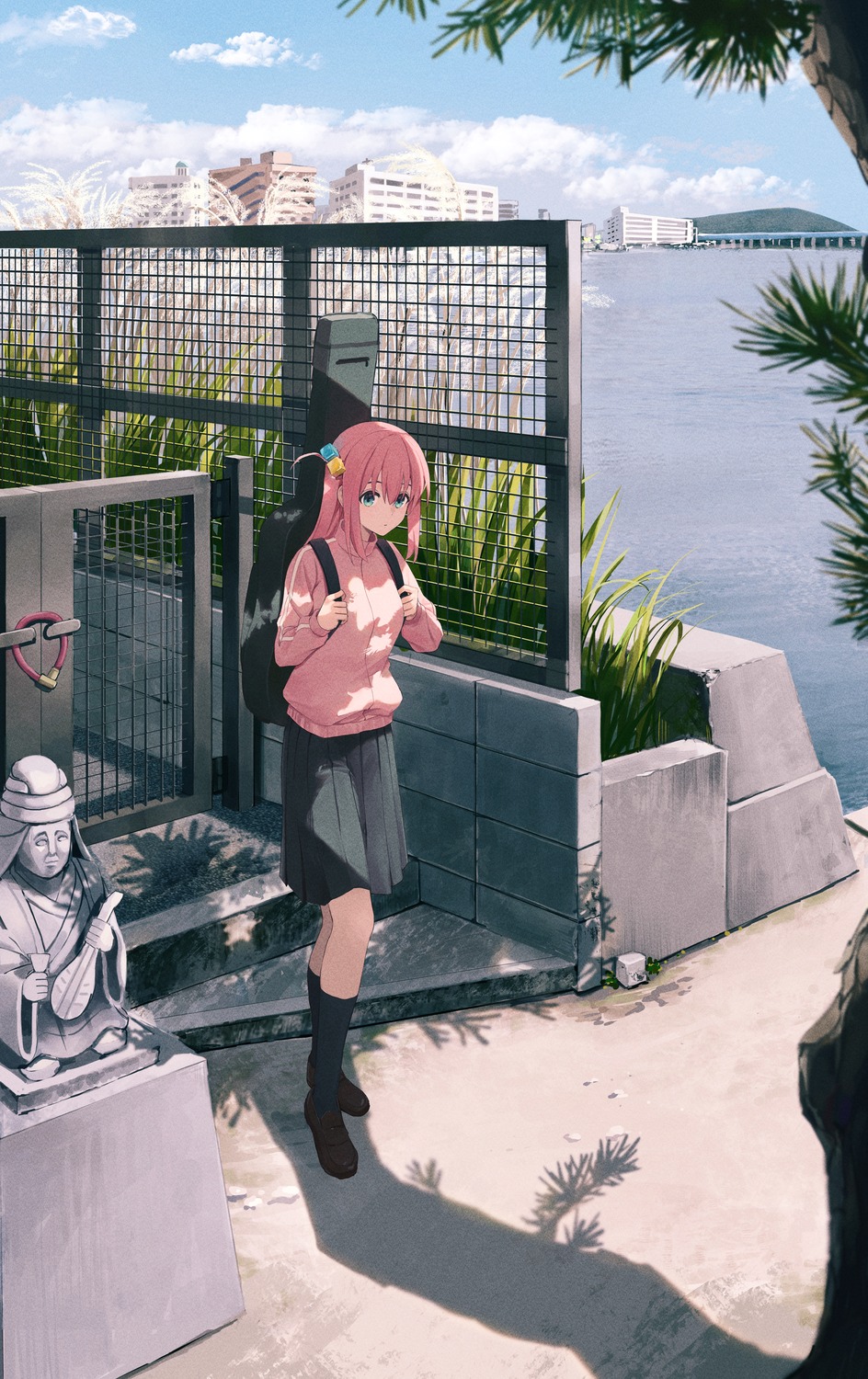 bocchi_the_rock!, gotou_hitori, gym_uniform, pigone, seifuku