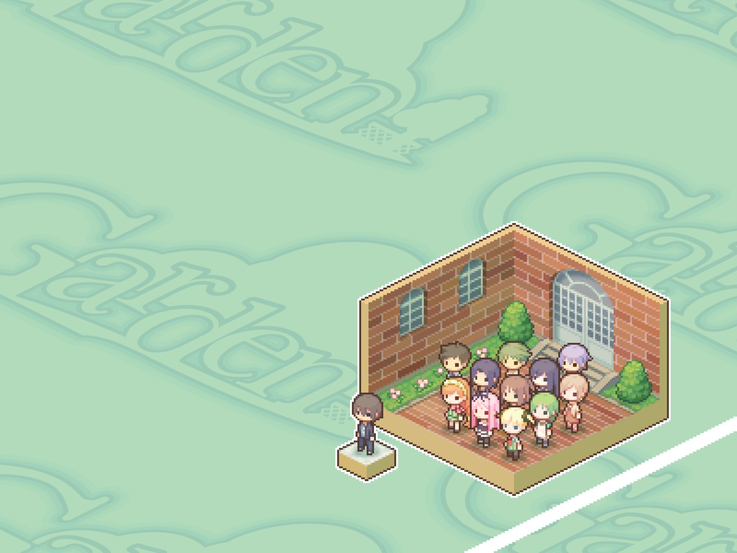 cuffs, dress, garden, hiiragi_ayaka, himemiya_ruri, hoshino_erika, kasuga_nadeshiko, kasuga_sakurako