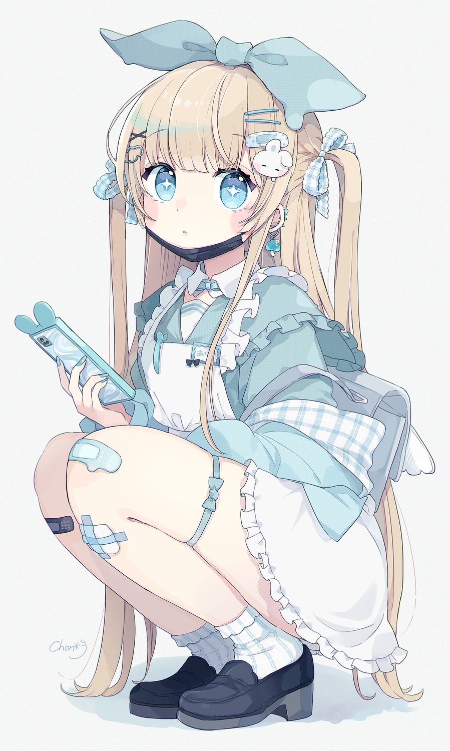 alice, alice_in_wonderland, bandages, bandaid, chon, garter, lolita_fashion