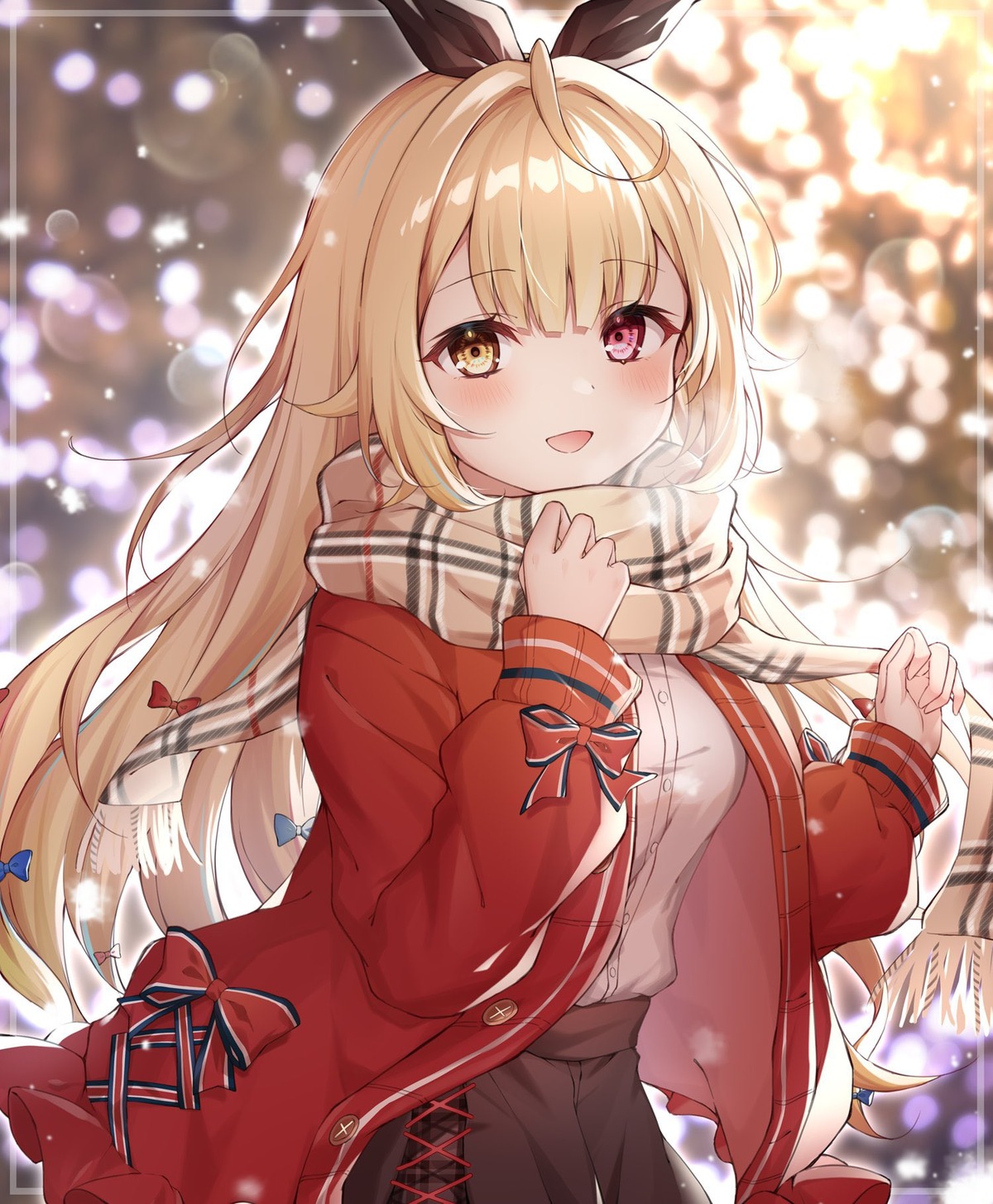 heterochromia, hoshikawa_sara, nijisanji, sweater, zky_(oekaky)