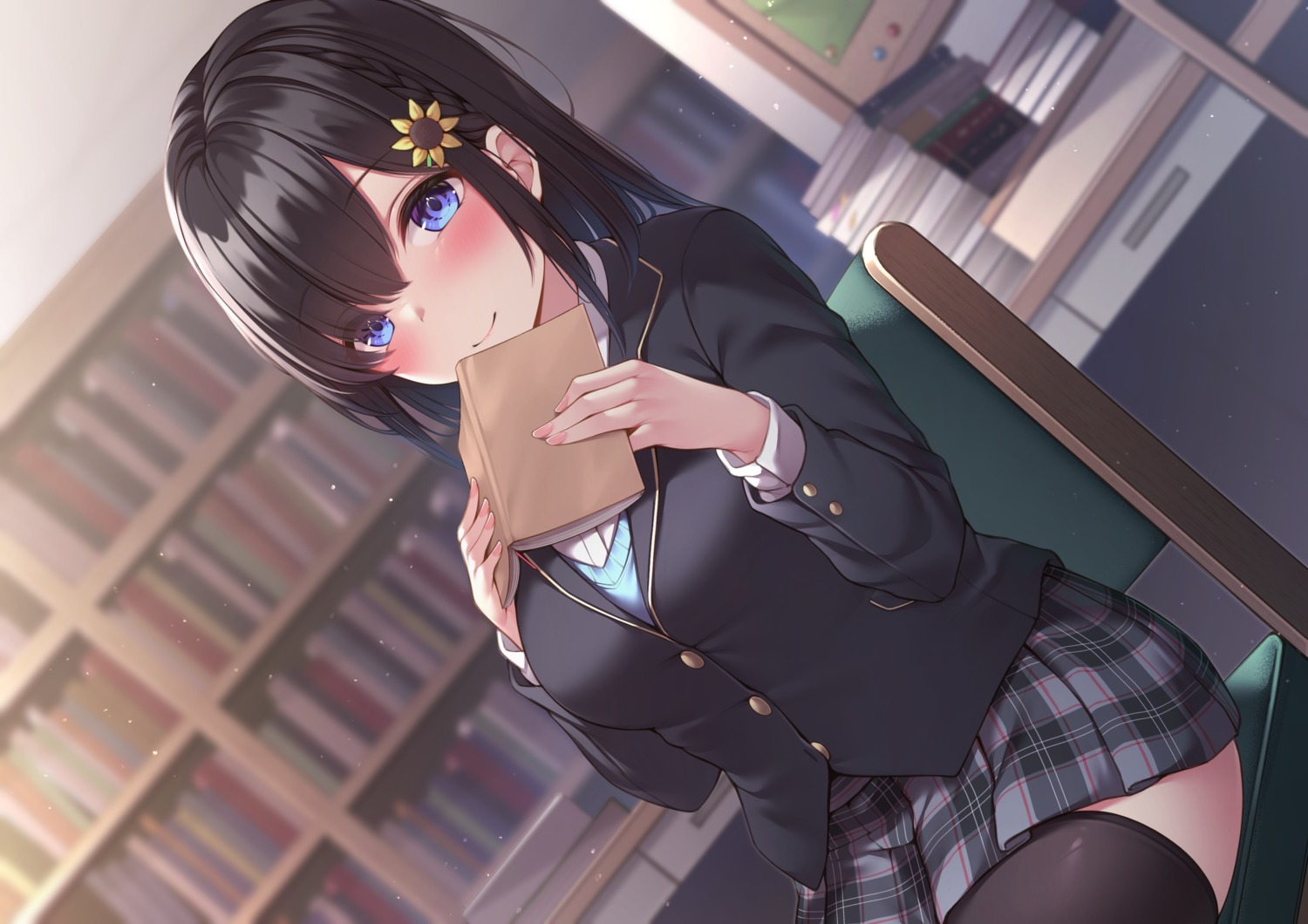 seifuku, sweater, thighhighs, toyosaki_shu