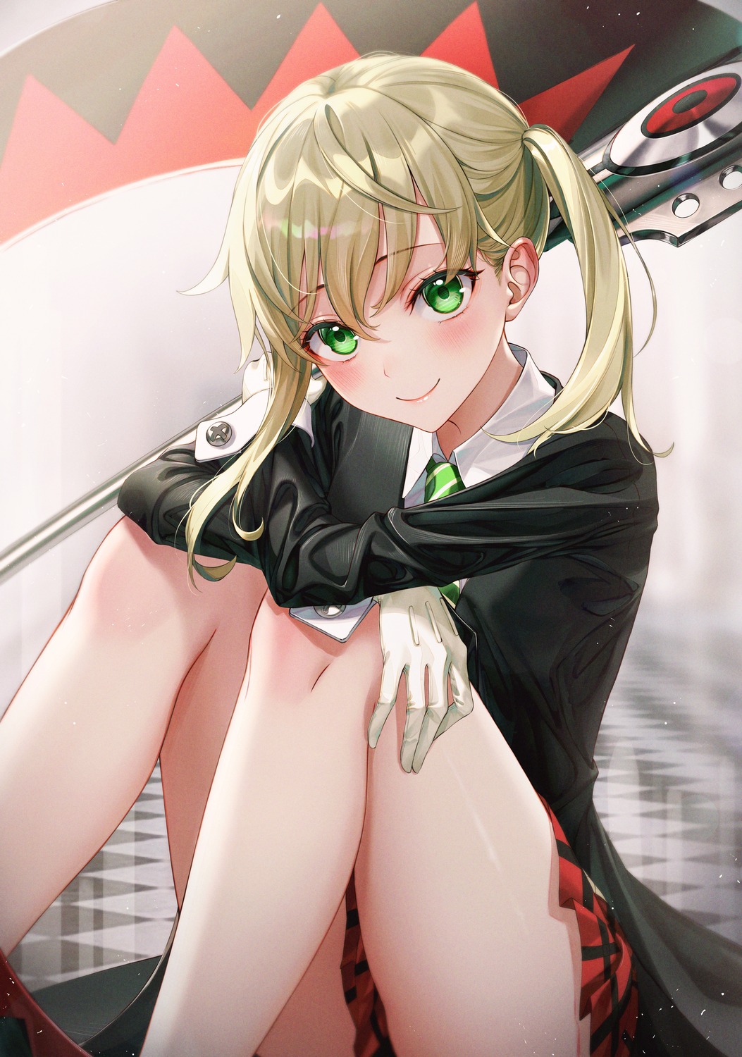 eichi_(skskdi12z), maka_albarn, seifuku, soul_eater, soul_eater_(character), weapon