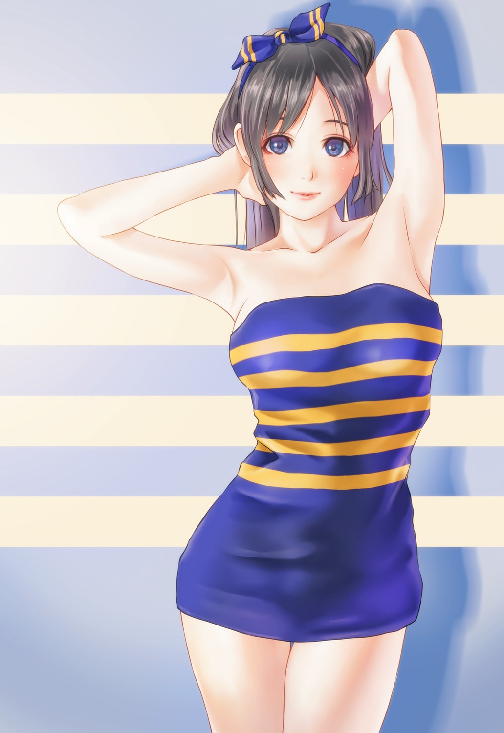 dress, kinoebi, no_bra