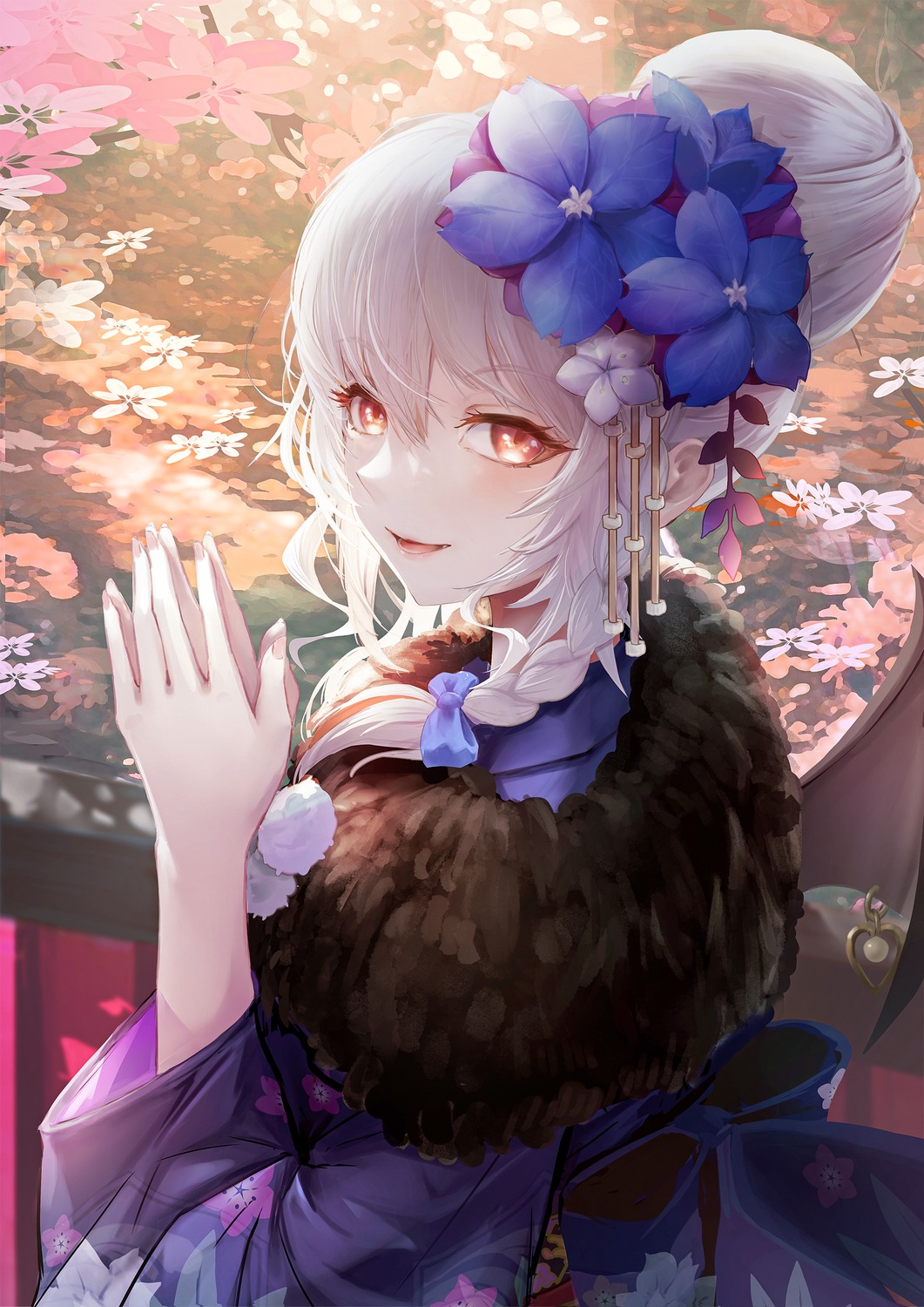 blue_archive, devil, japanese_clothes, kurodate_haruna, saya_kuroha, wings