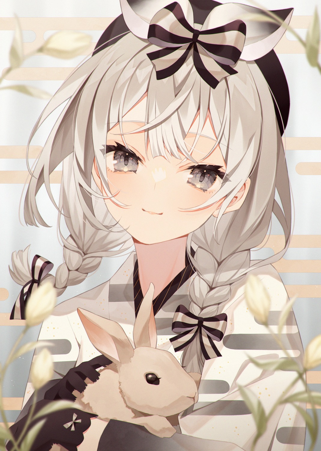 animal_ears, bunny_ears, japanese_clothes, minase_nagi