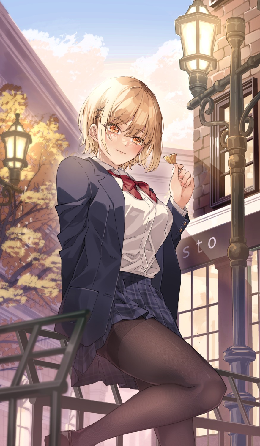 matsusatoru_kouji, pantyhose, seifuku