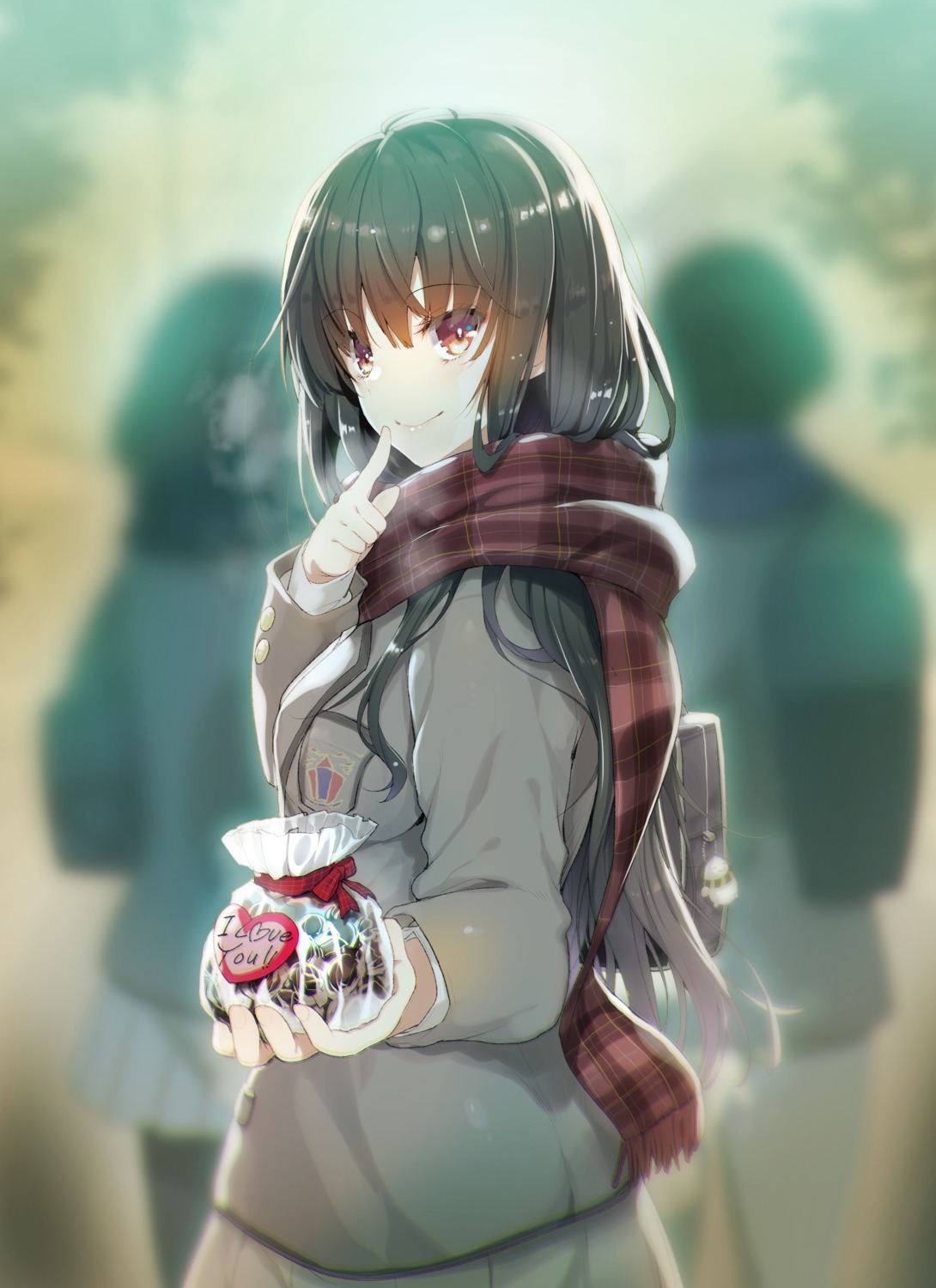 akahito, seifuku, sweater, valentine