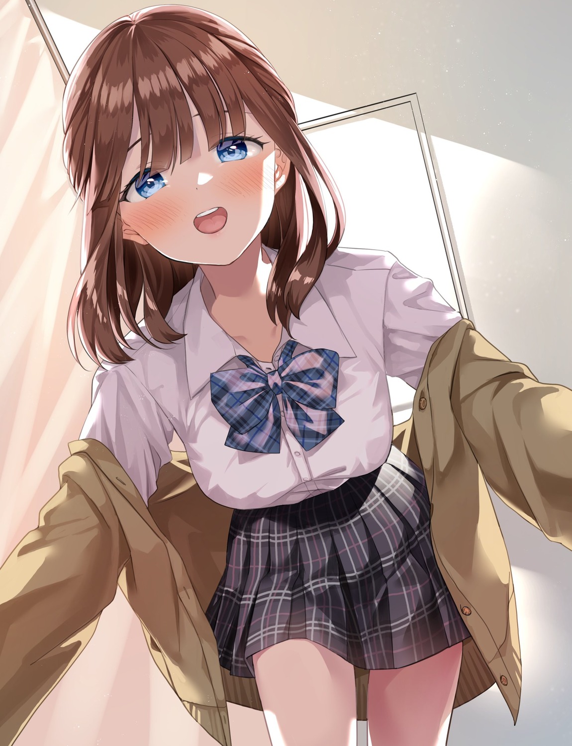 matsuzaki_miyuki, seifuku, sweater