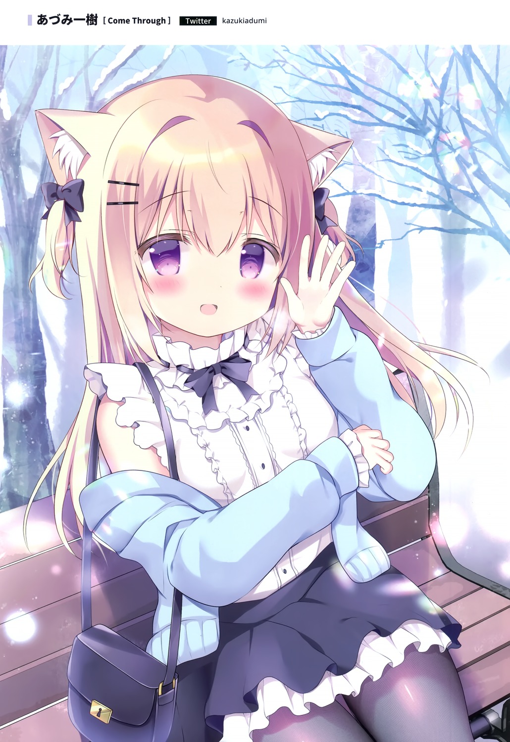 animal_ears, azumi_kazuki, gothic_lolita, lolita_fashion, melonbooks, nekomimi, pantyhose, sweater