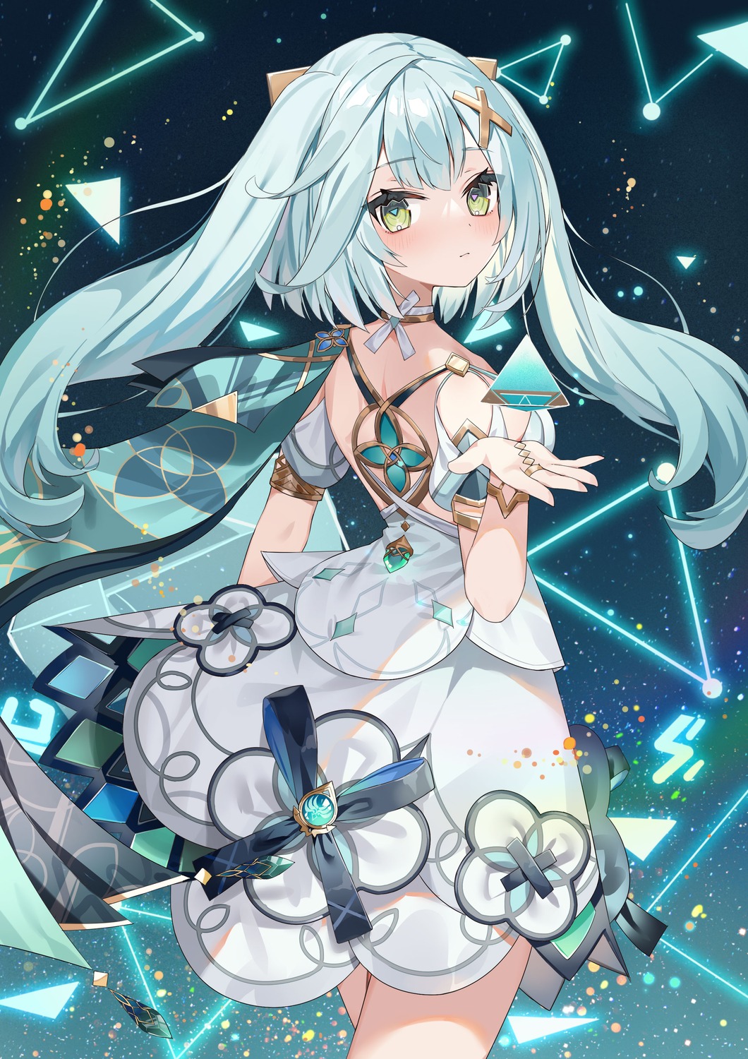 dress, faruzan, genshin_impact, no_bra, yuia