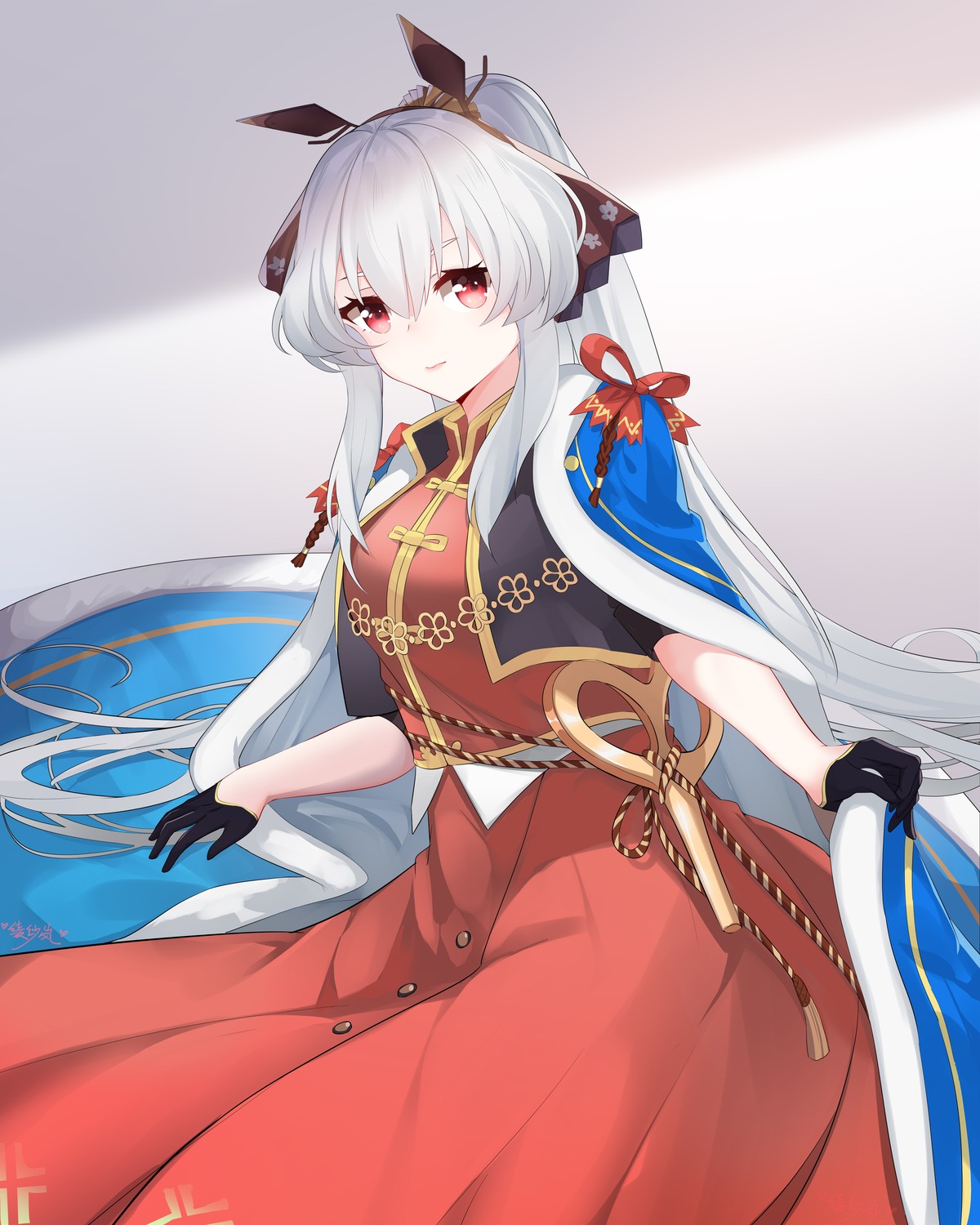 arknights, asian_clothes, lingshalan, weedy_(arknights)