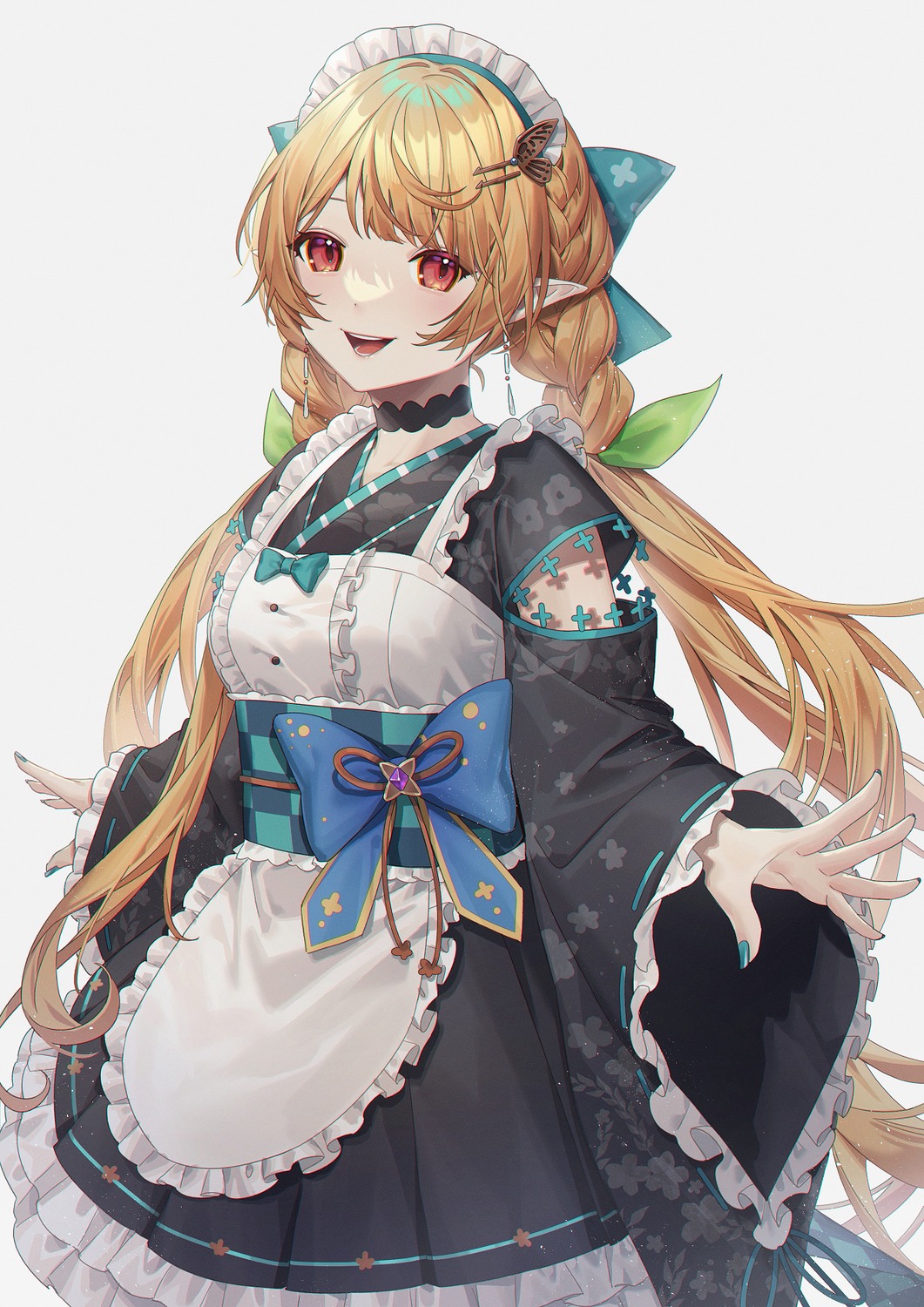 maid, nijisanji, nijisanji_en, pointy_ears, pomu_rainpuff, wa_maid, wenz