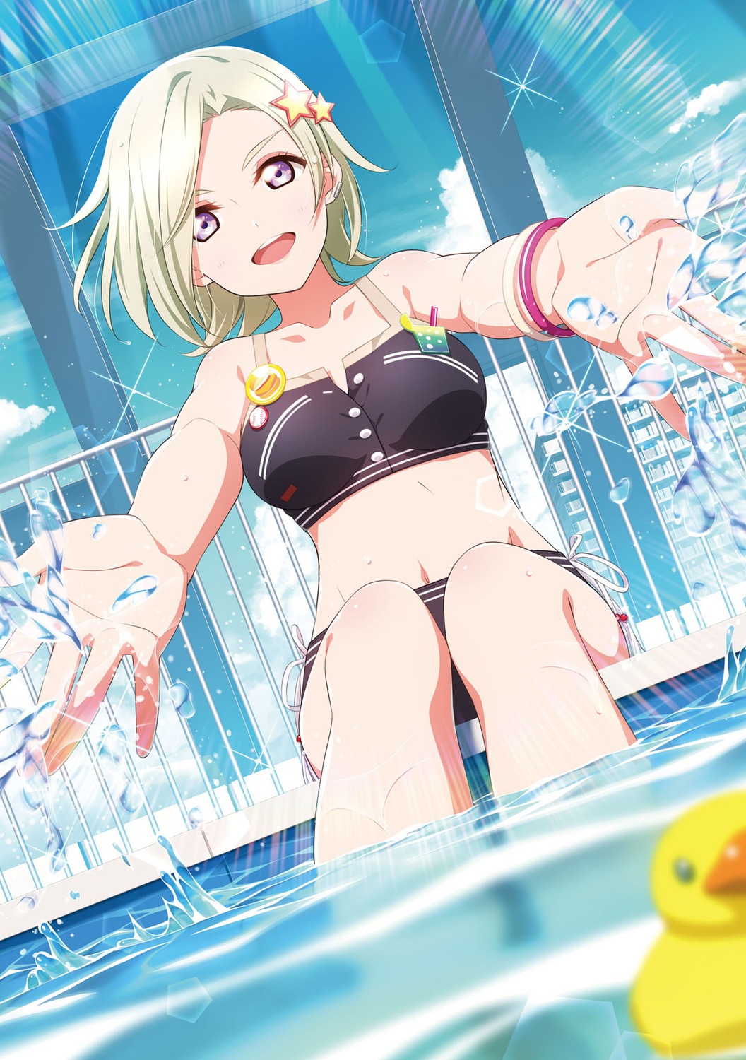 2c=galore, bikini, love_live!_(series), love_live!_nijigasaki_gakuen_school_idol_doukoukai, mia_taylor, swimsuits, wet