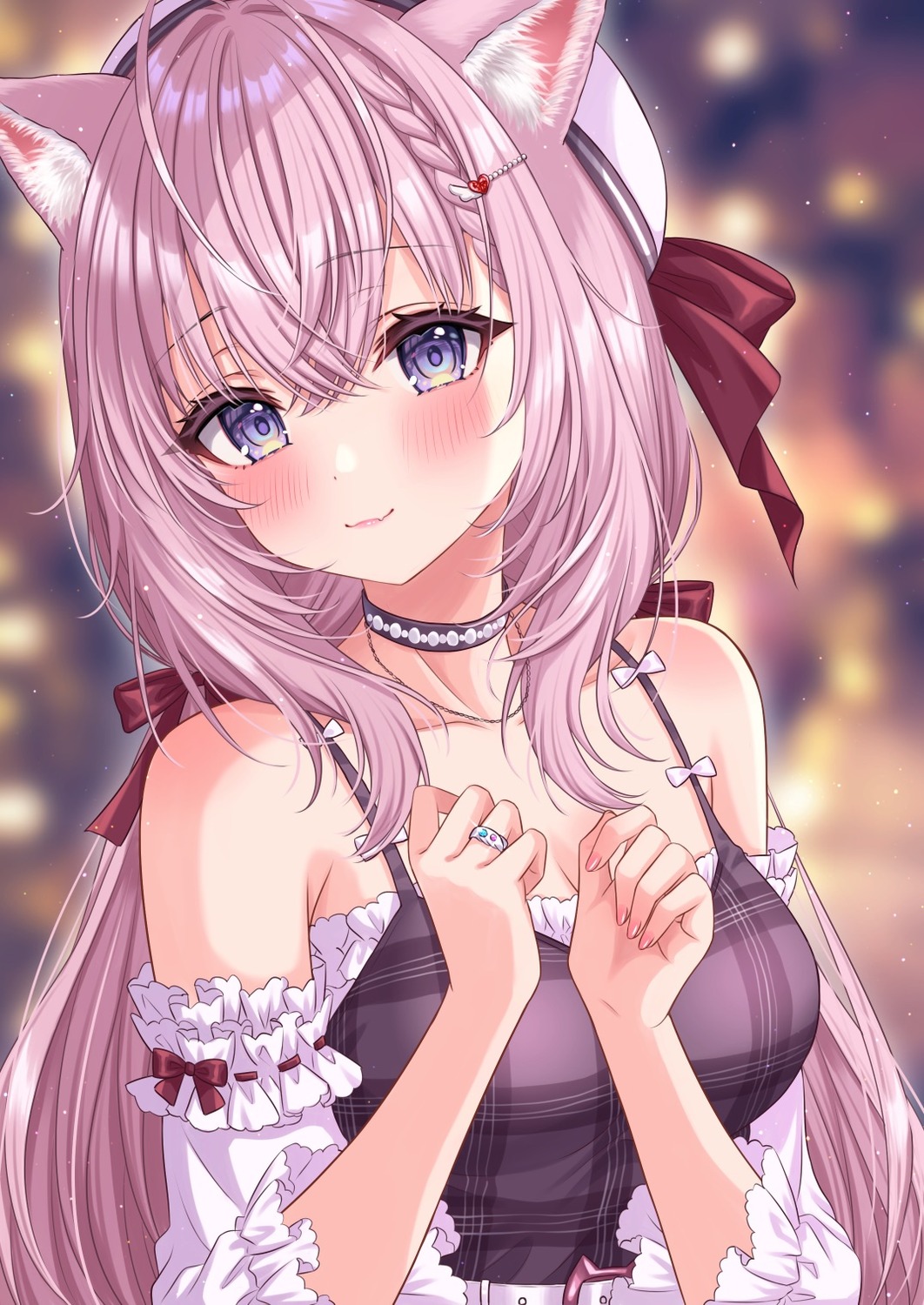animal_ears, hakui_koyori, hiiragi_kei, hololive