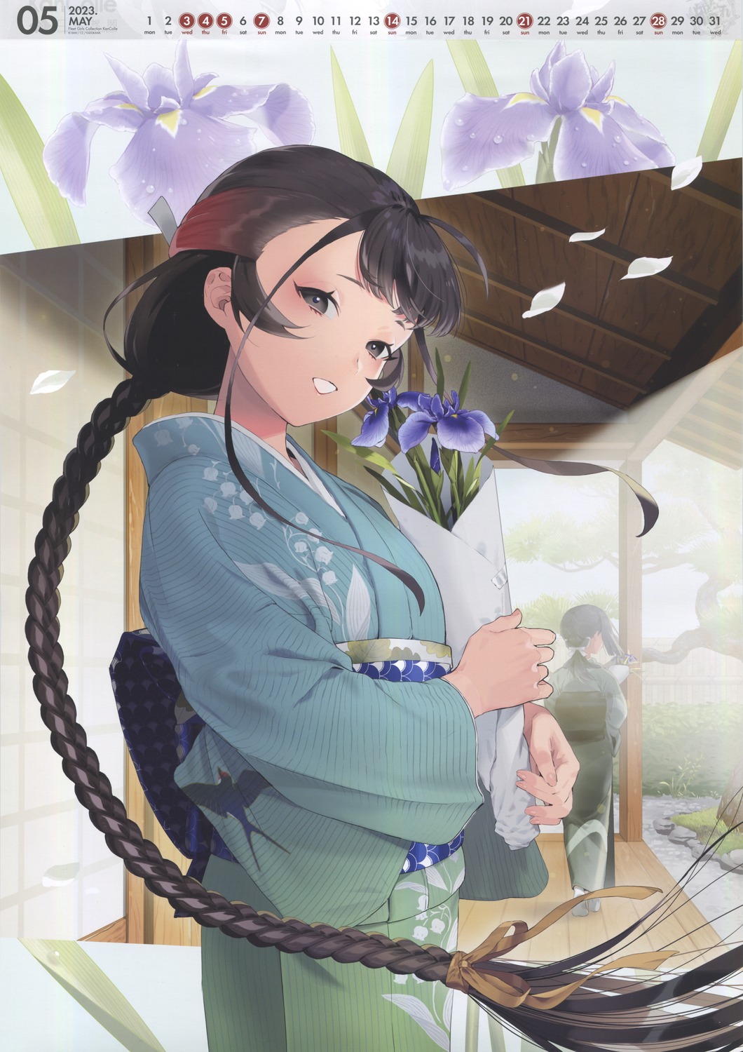 calendar, kantai_collection, kimono, umihara_sakana, yamashio_maru_(kancolle)