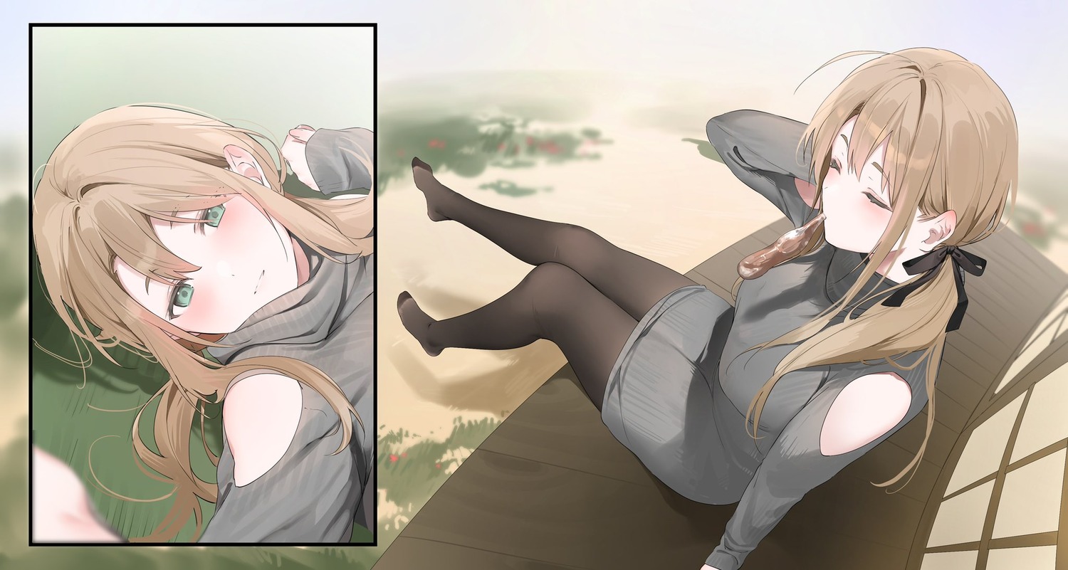 dress, pantyhose, sweater, watashi_nibanme_no_kanojo_de_ii_kara, xretakex