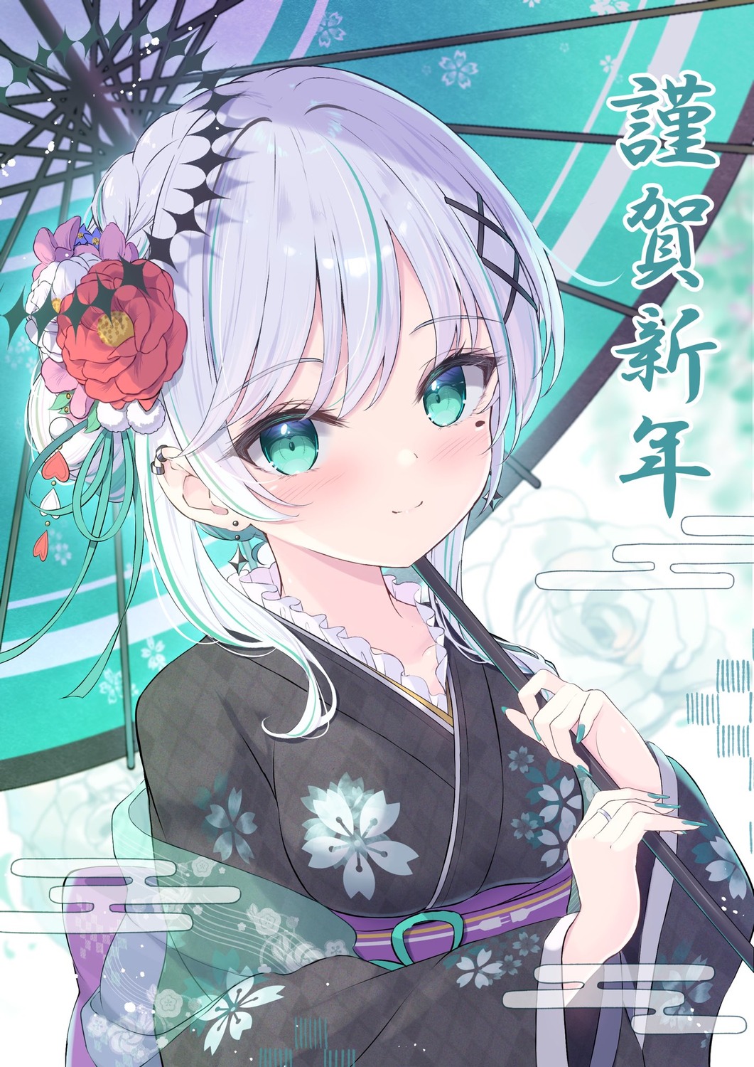 angel, indie_virtual_youtuber, japanese_clothes, mikaze_maruto, puchiko_(vtuber), umbrella