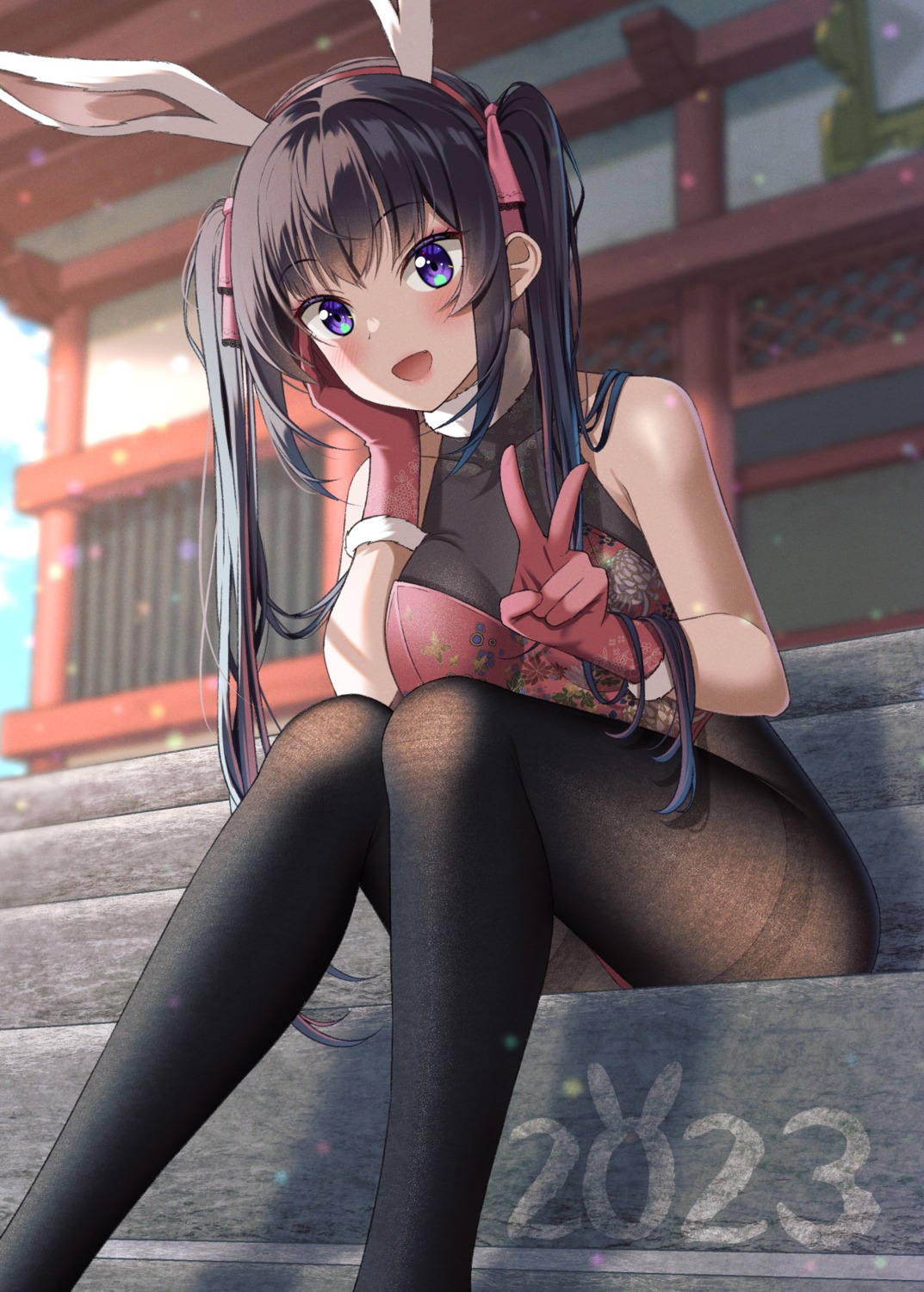 animal_ears, bunny_ears, bunny_girl, gurande, pantyhose, see_through