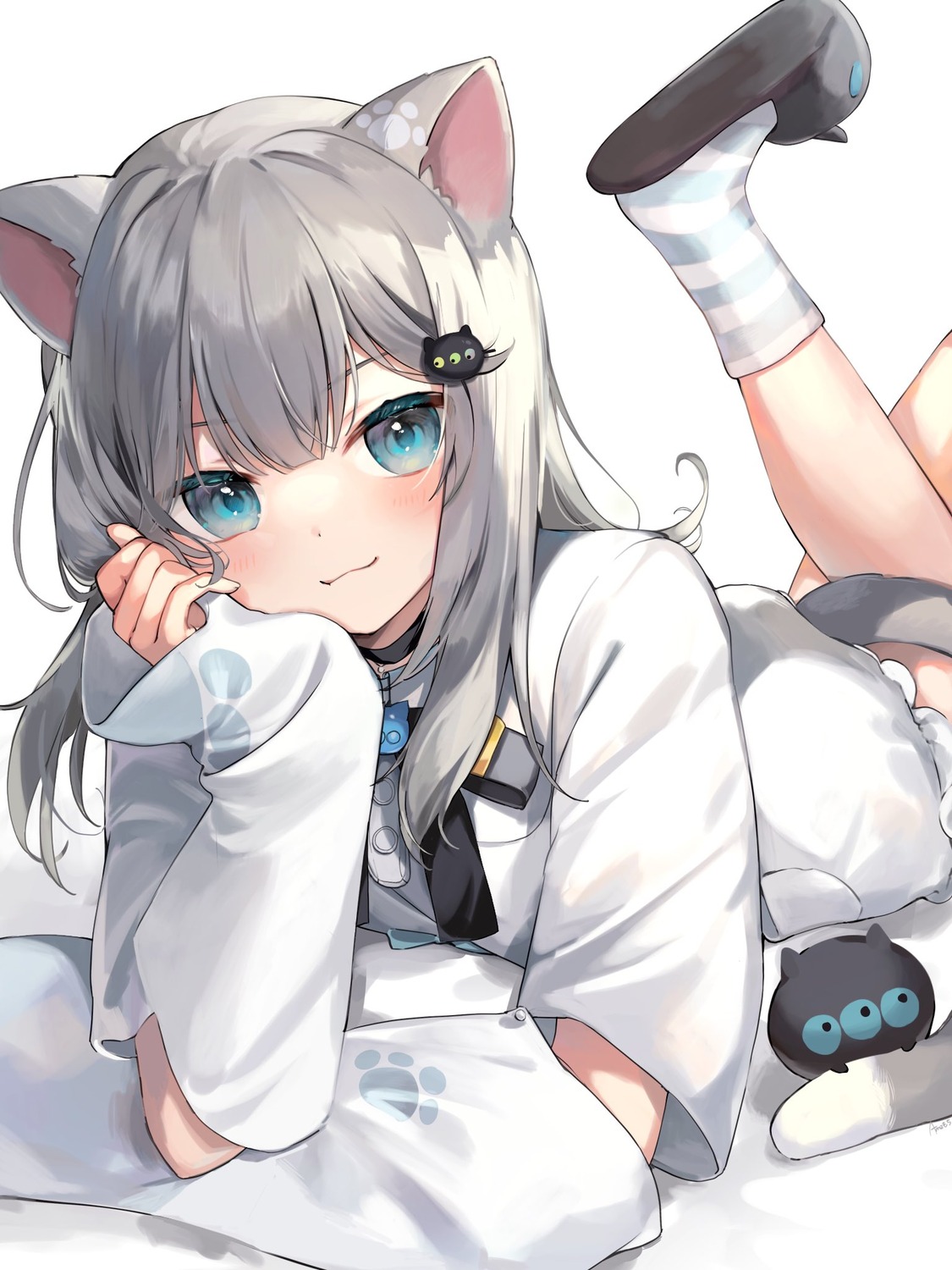 ame_929, animal_ears, indie_virtual_youtuber, nacho_(amashiro_natsuki), nekomimi, tail