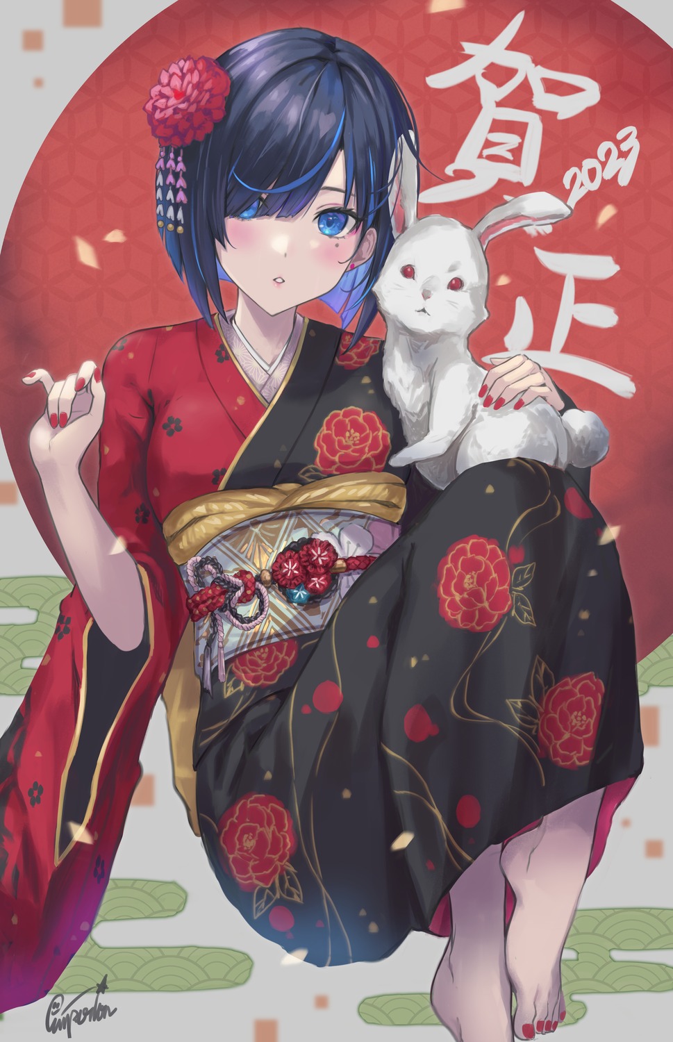 enporion, feet, kimono