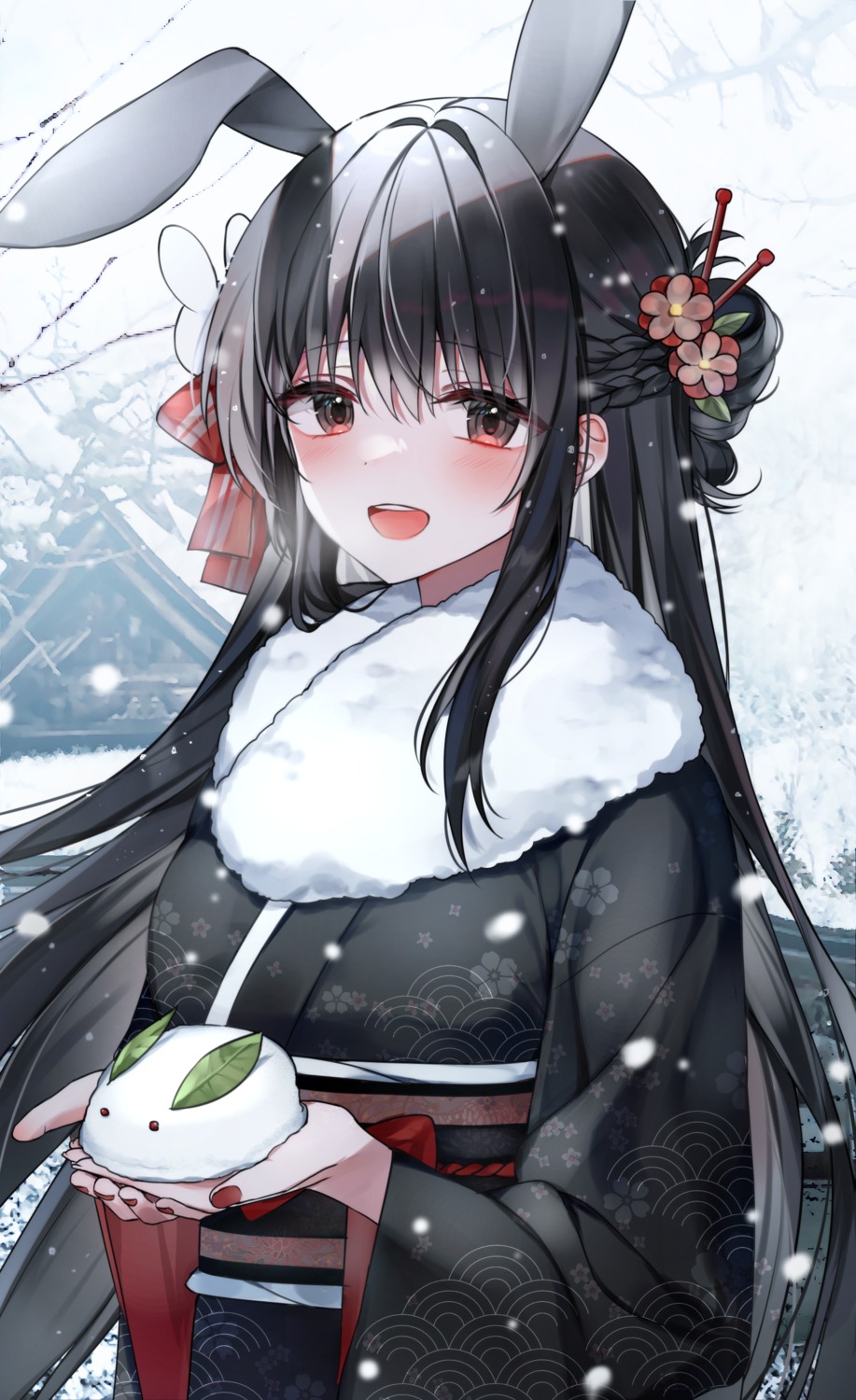 animal_ears, bunny_ears, kimono, moka01