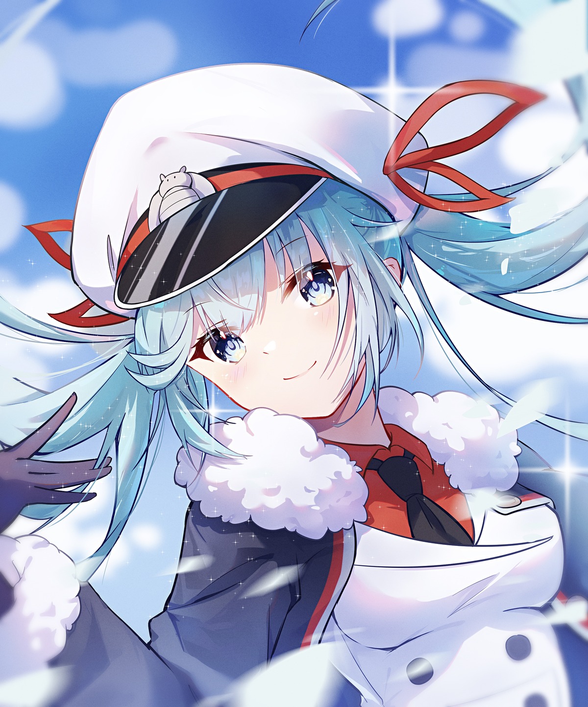 feng1180, hatsune_miku, uniform, vocaloid, yuki_miku