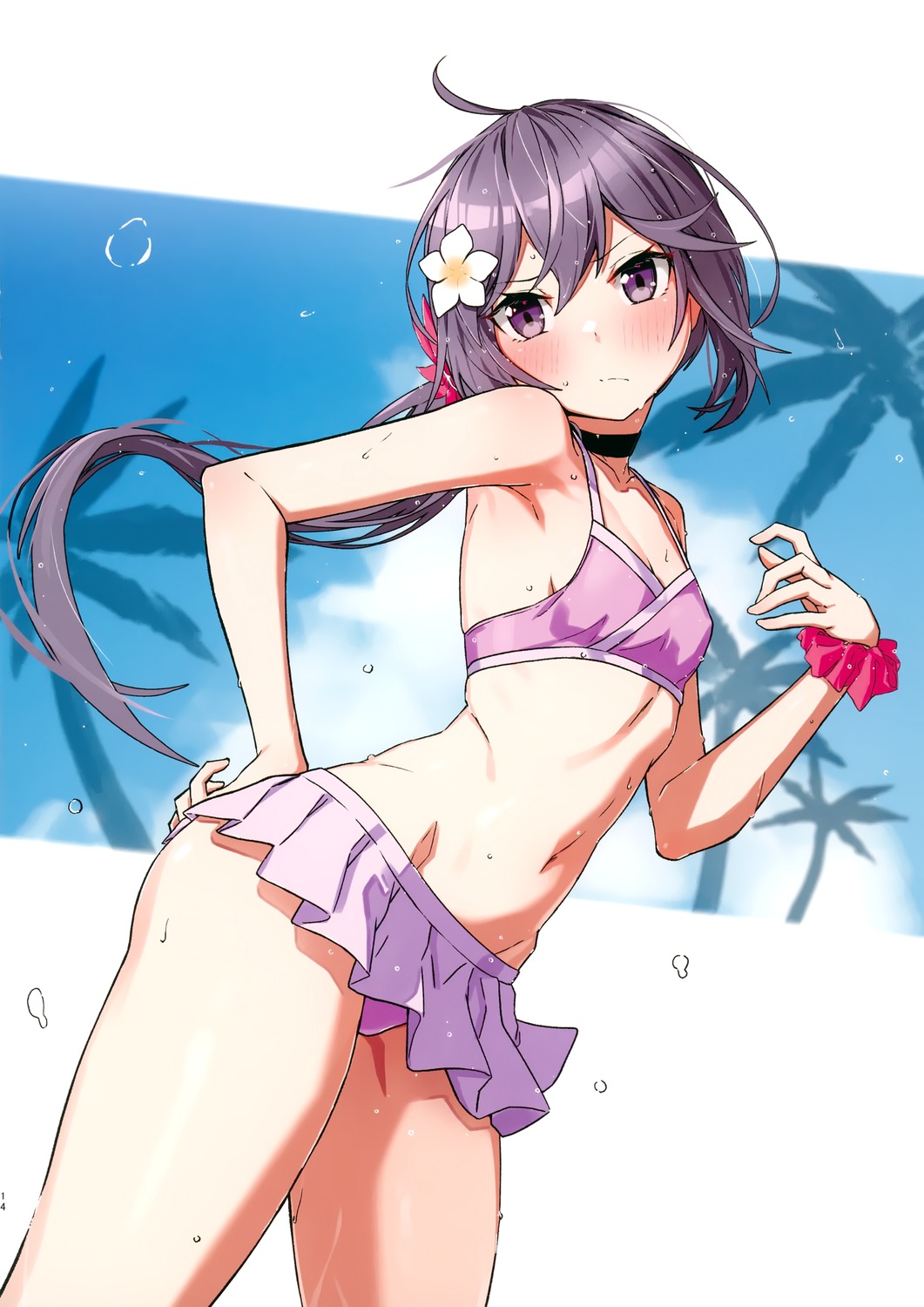 akebono_(kancolle), bikini, kantai_collection, swimsuits, takanashi_kei_(hitsujikan)
