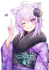 animal_ears, deadnooodles, duplicate, hololive, hololive_gamers, kimono, nekomata_okayu, nekomimi