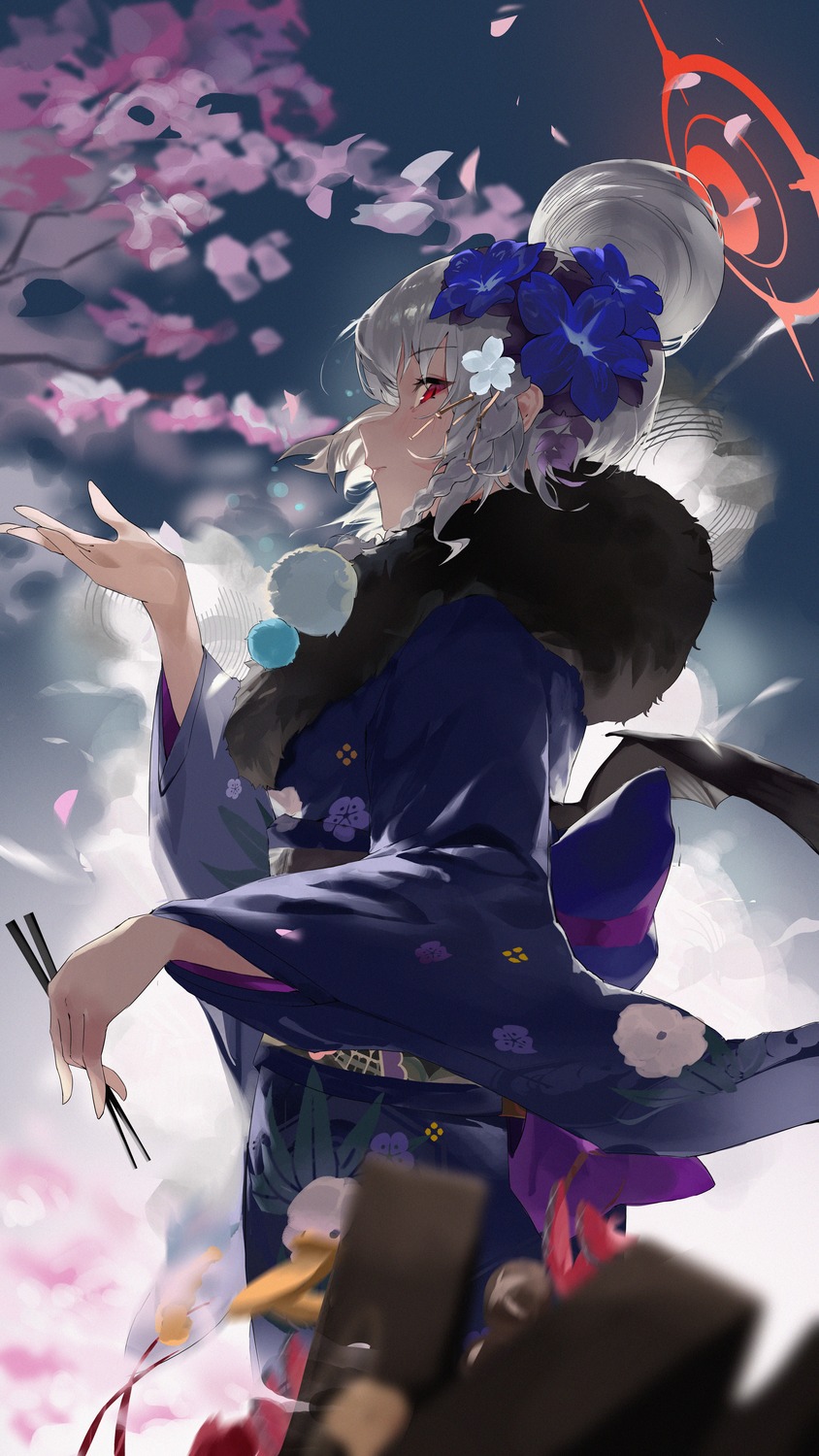 blue_archive, halo, kimono, kurodate_haruna, sadan1317