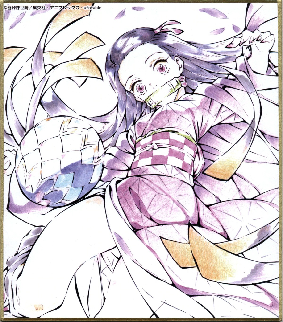 kamado_nezuko, kimetsu_no_yaiba, kimono, sketch, tagme