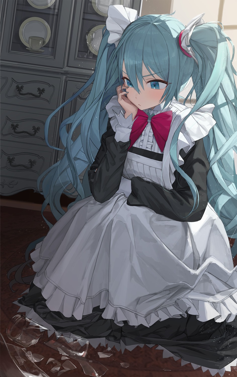 hatsune_miku, let_ssa, maid, vocaloid