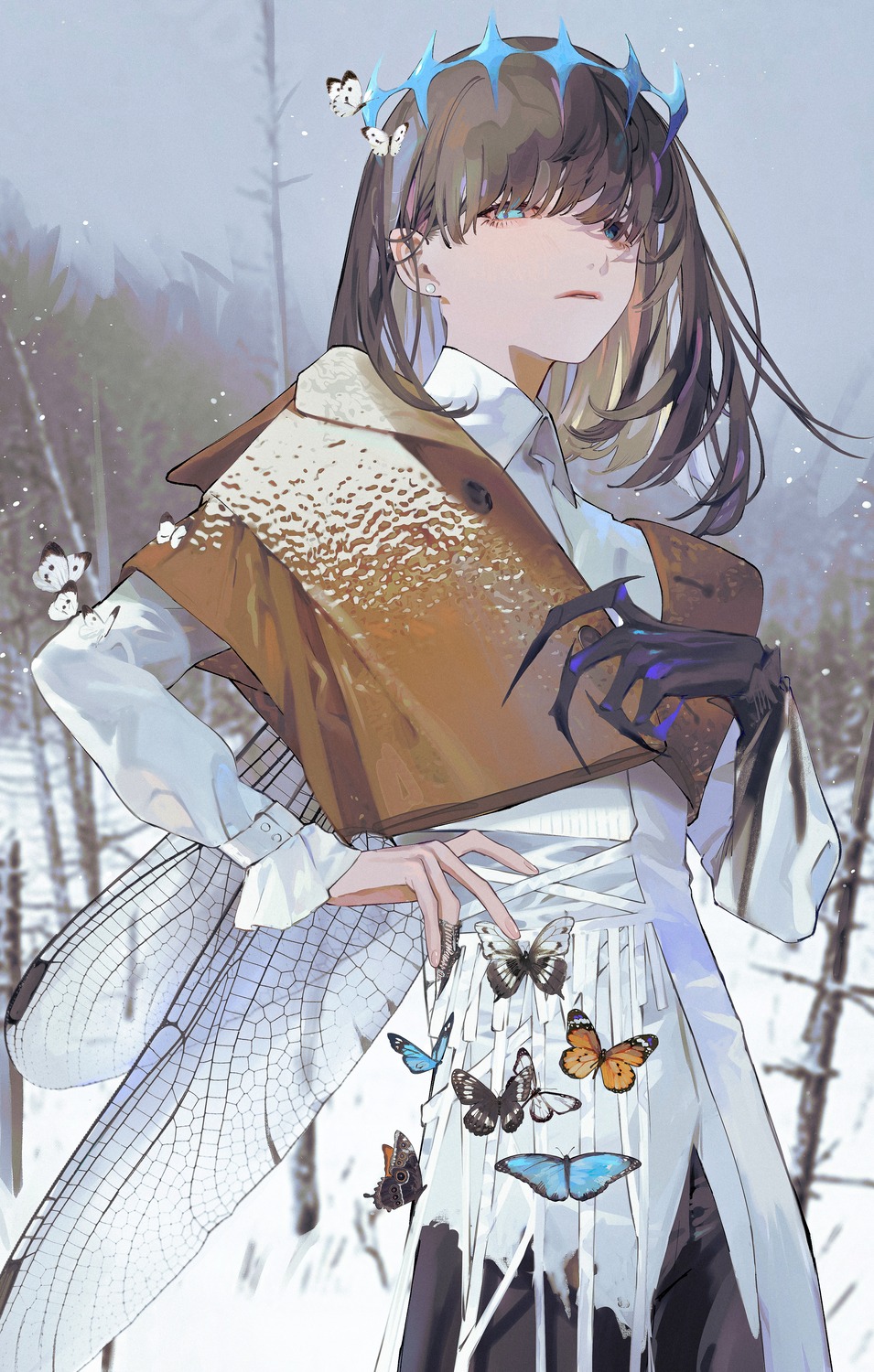 fate/grand_order, male, oberon_(fate), parai0, wings