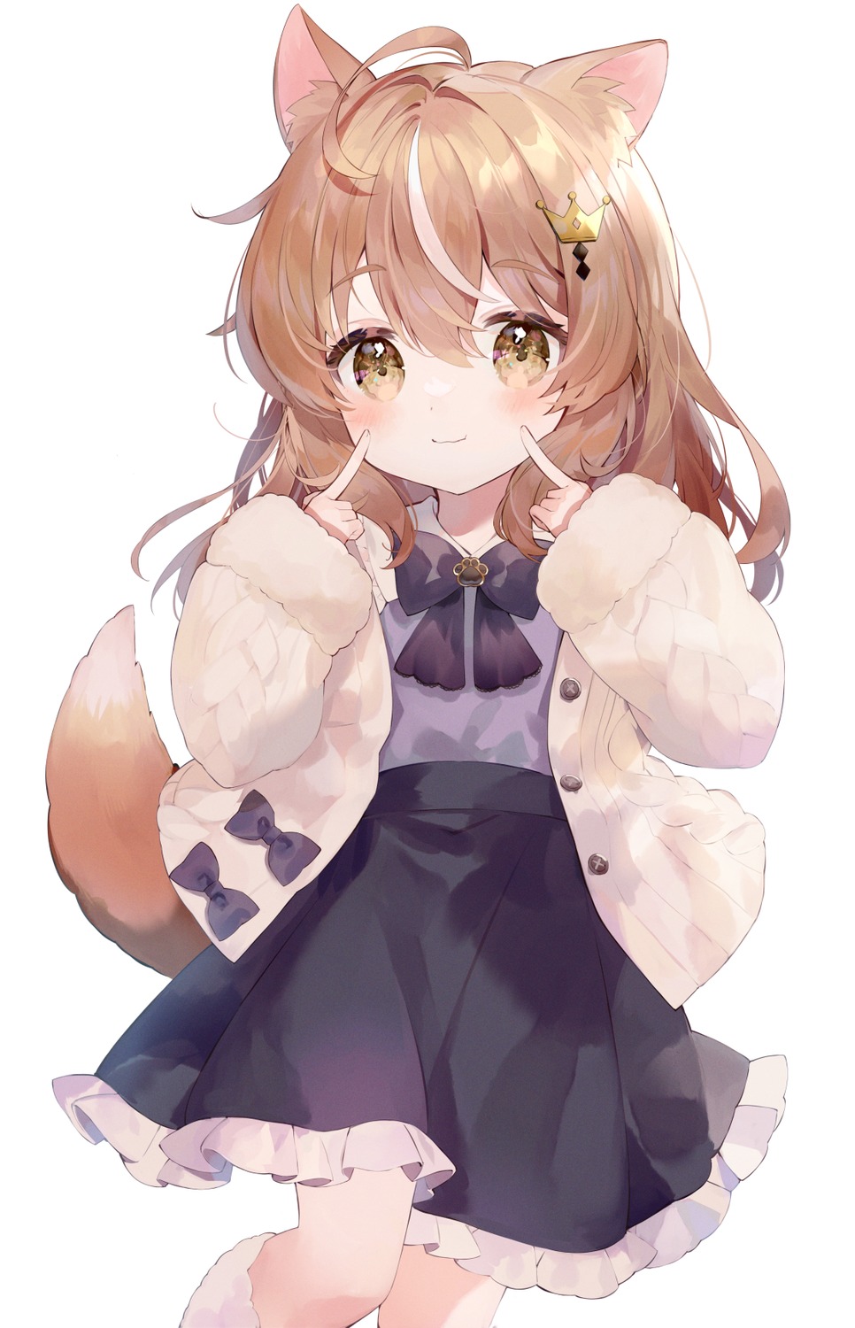 animal_ears, sweater, tail, toufu_mentaru_zabuton