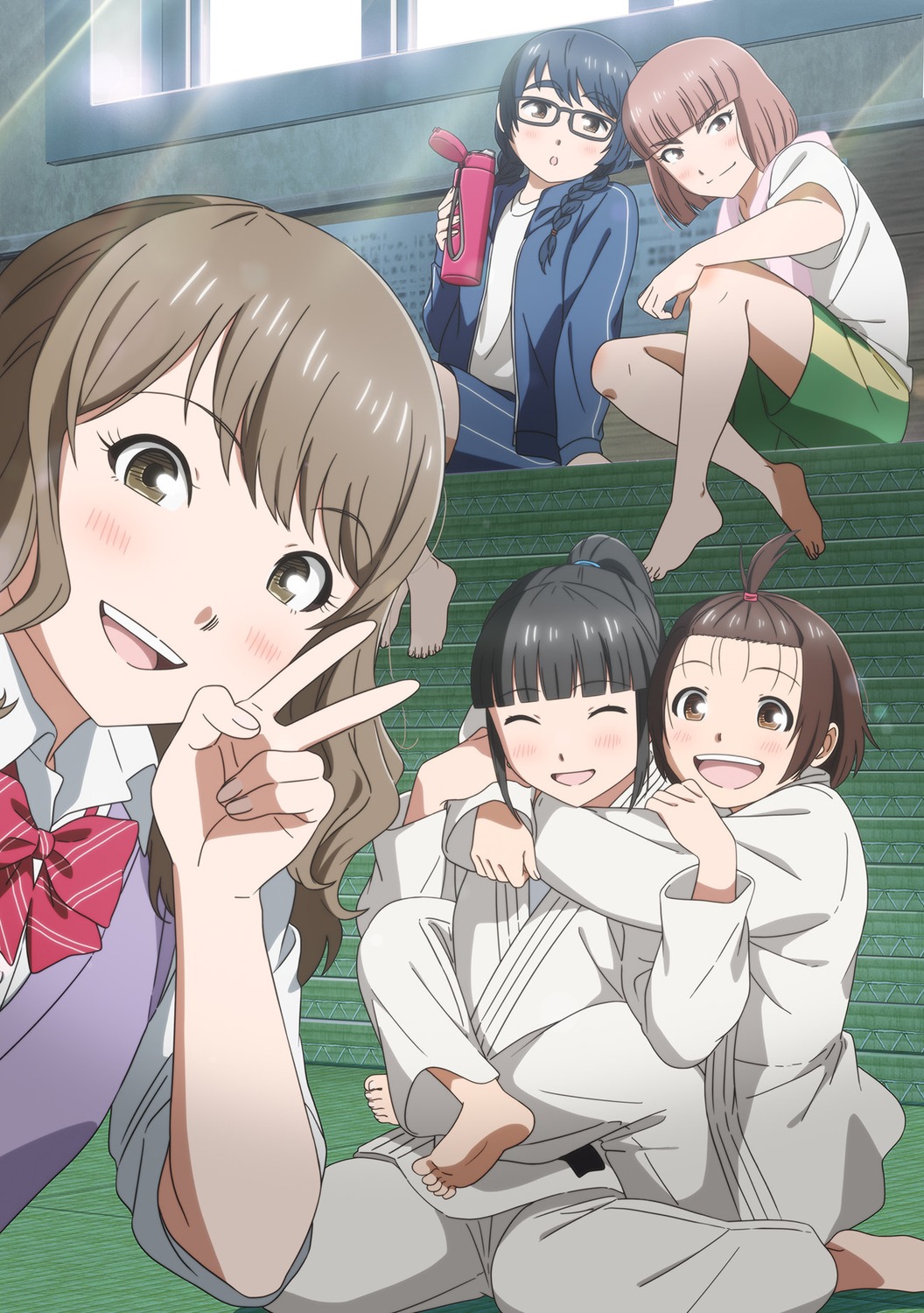 gym_uniform, himeno_tsumugi, hiura_towa, japanese_clothes, megane, mou_ippon!, nagumo_anna, seifuku