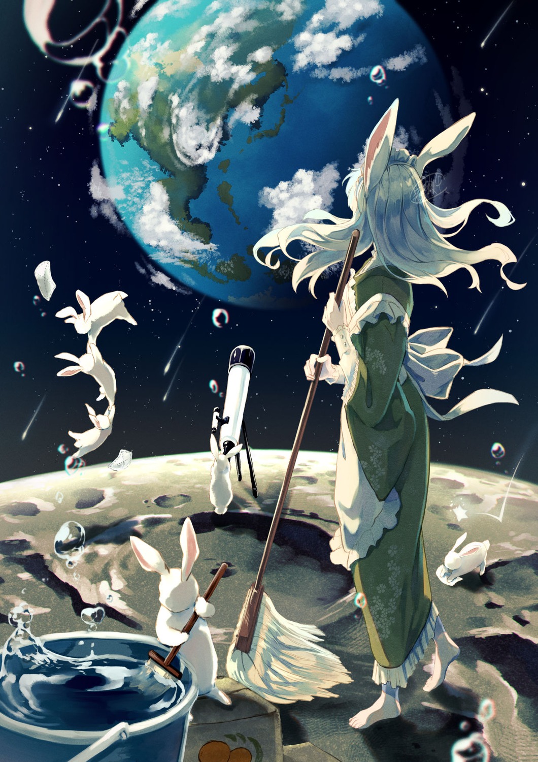 animal_ears, bunny_ears, canned_rose, maid, wa_maid
