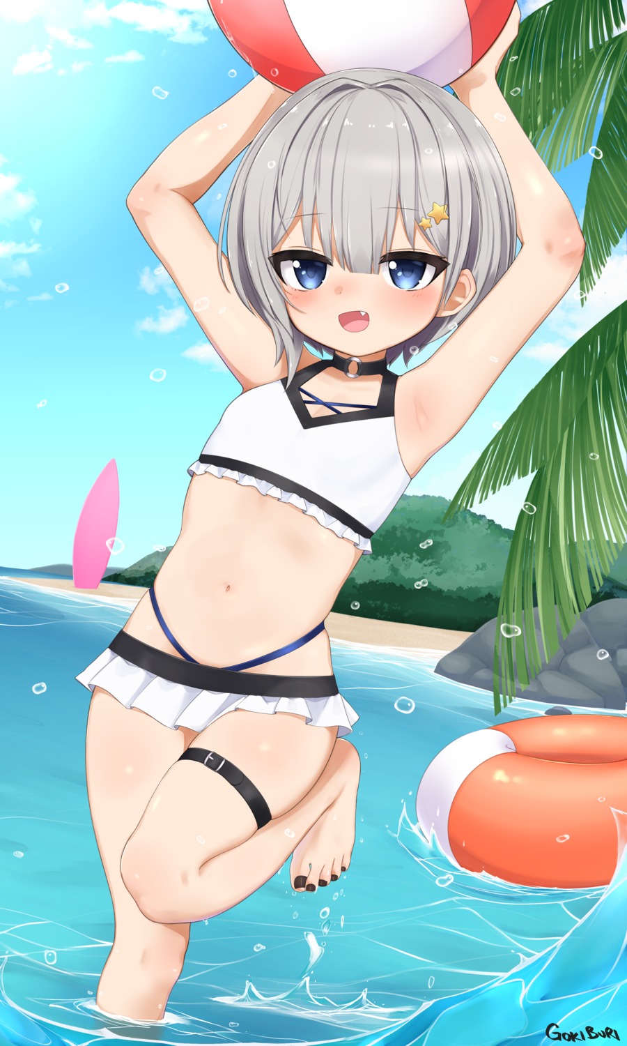 bikini, garter, goki_buri, rurine_luna, swimsuits, wactor, wet