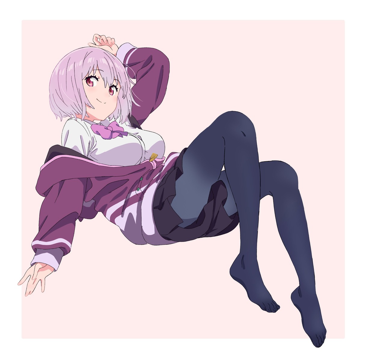 atsumi_tomoya, gridman_universe, pantyhose, seifuku, shinjou_akane, ssss.gridman