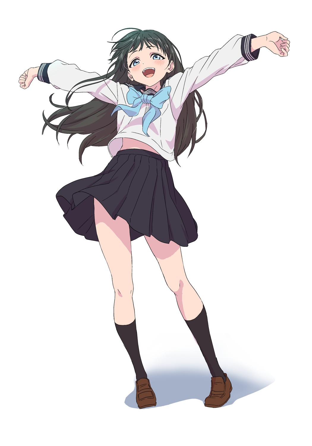 akebi-chan_no_serafuku, akebi_komichi, atsumi_tomoya, seifuku, skirt_lift
