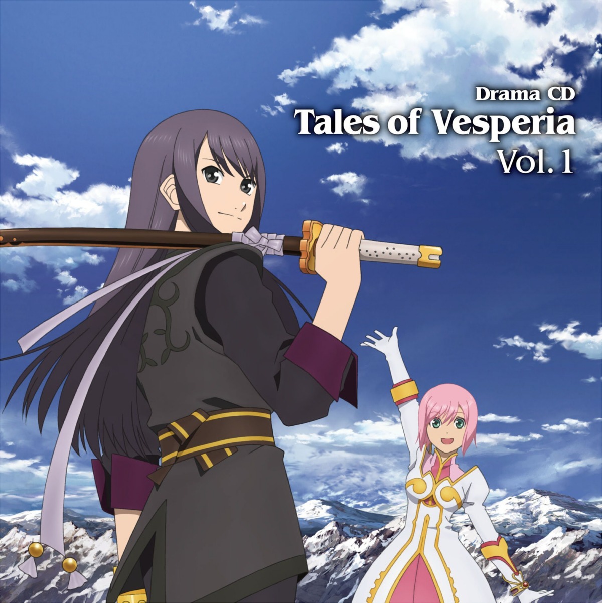 disc_cover, estellise_sidos_heurassein, sword, tales_of, tales_of_vesperia, yuri_lowell