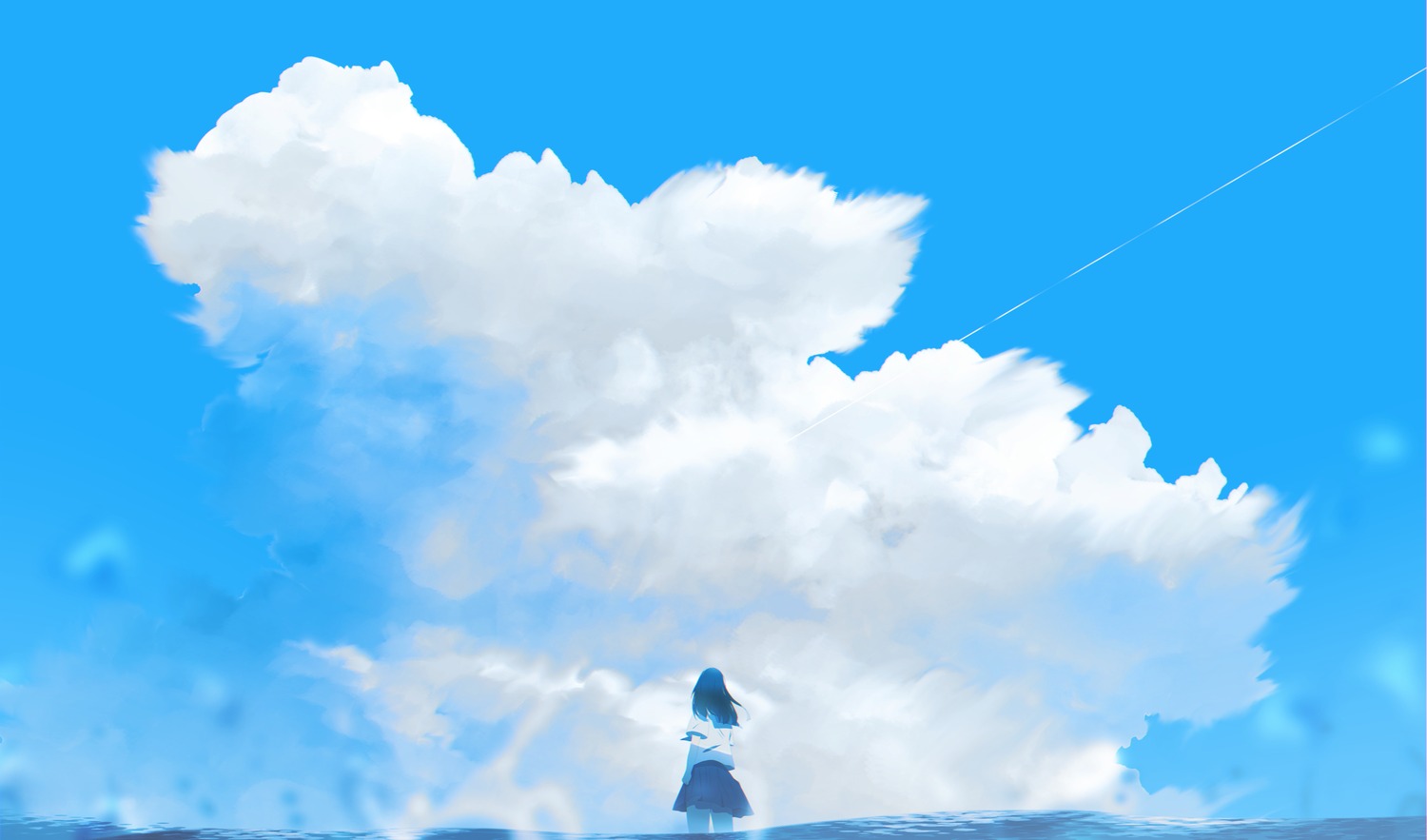 landscape, seifuku, shion_08, wet