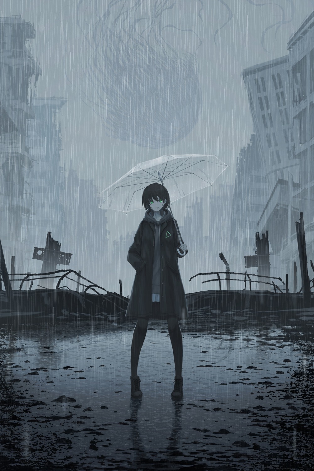 gensuke_(ryun), pantyhose, umbrella